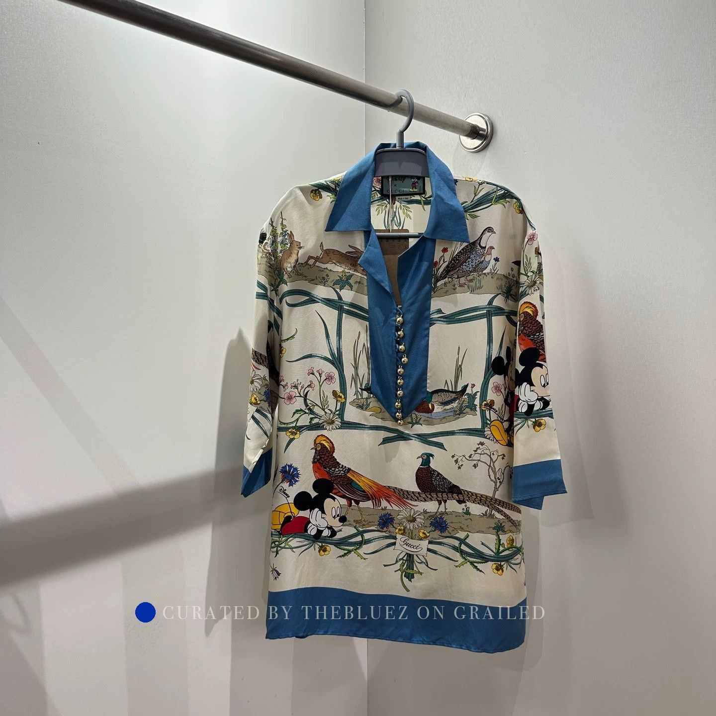 Gucci Colorful Cartoon Silk Shirt Size US M / EU 48-50 / 2 - 1 Thumbnail