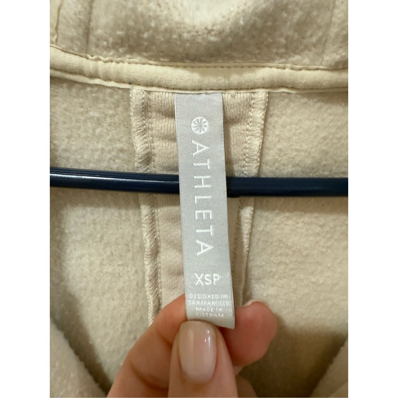 Athleta Athleta Duster Sweatshirt Hooded Coat Jacket Fleece Cream Wo Size XS / US 0-2 / IT 36-38 - 3 Thumbnail