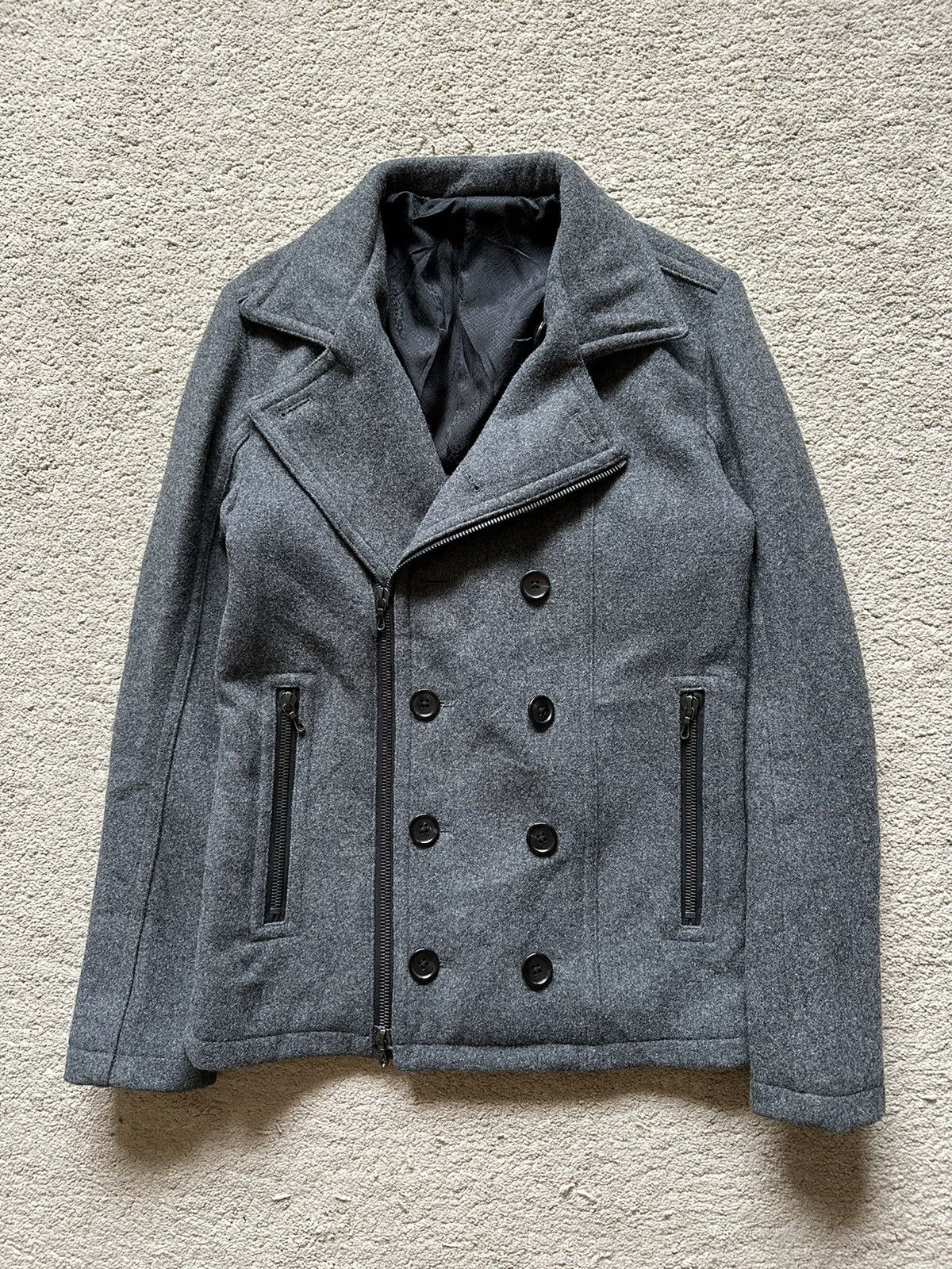 Shellac 1990s Shellac Double-Breasted Wool Jacket | Grailed