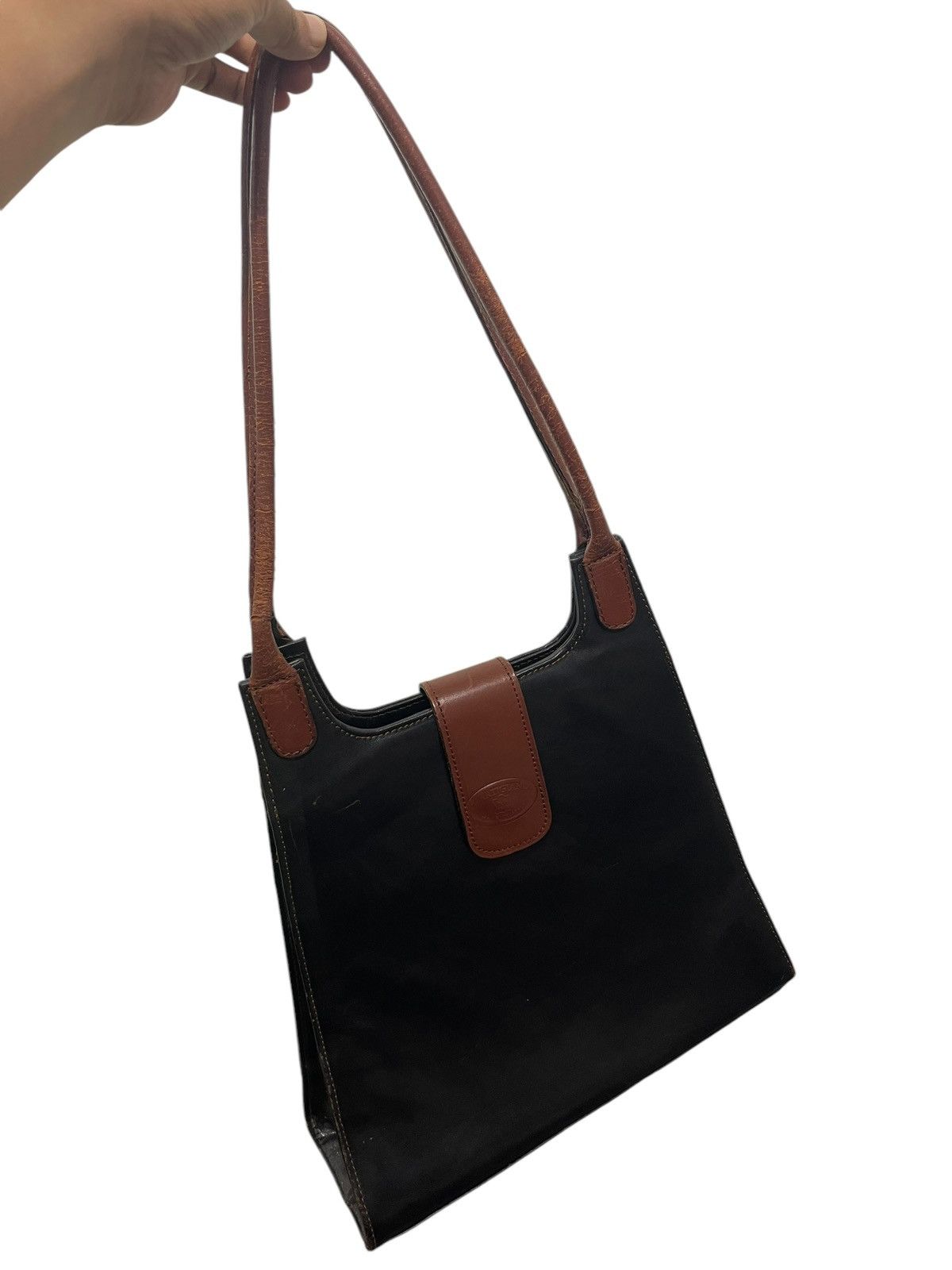 Genuine Leather Full Leather Vtg L’ Artigiano Italy Tote Shoulder Bag 9🟩 Size ONE SIZE - 3 Thumbnail