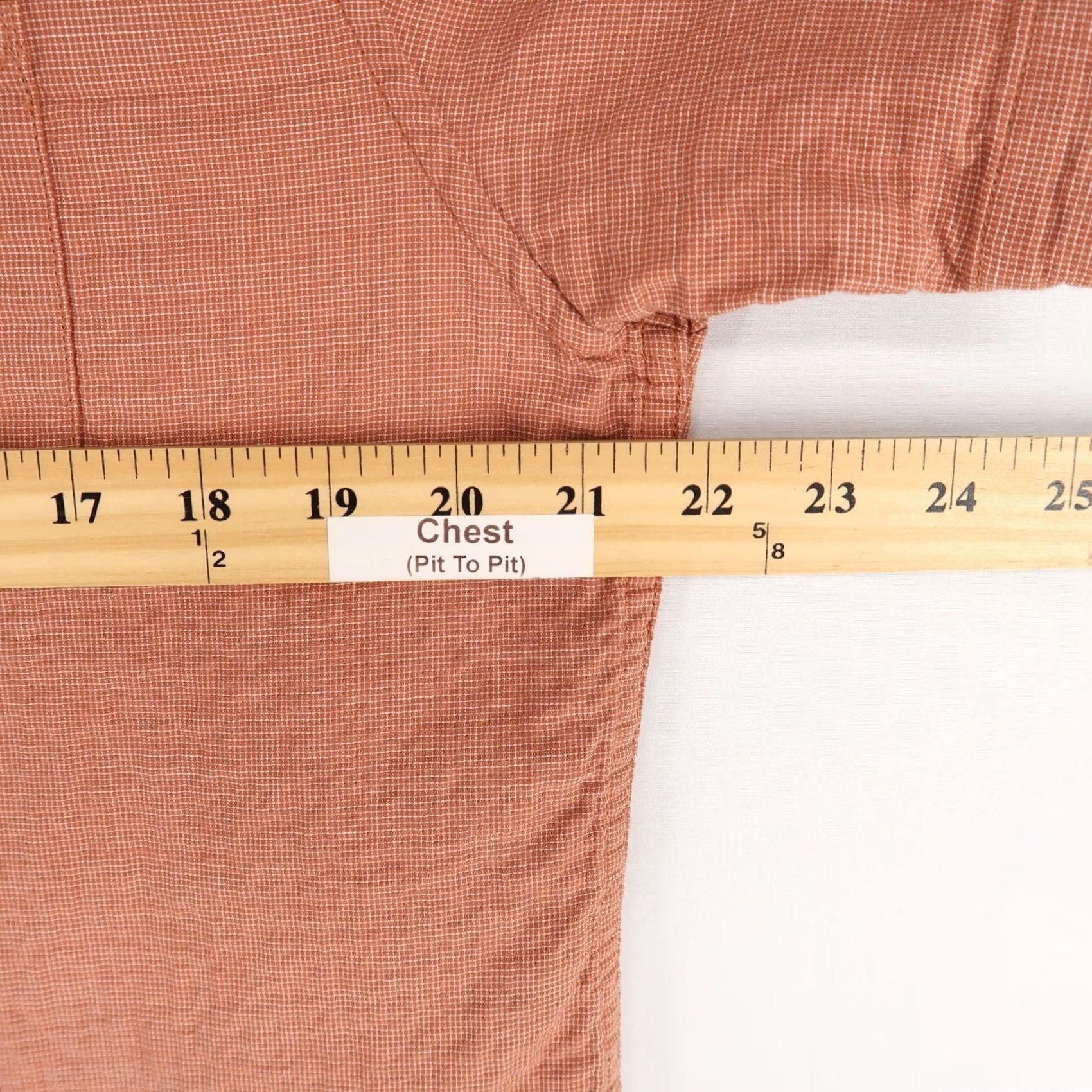 Vintage Wellen Shirt Mens XL Rust Brown Grid Short Sleeve Button Down Organic Cotton Size US XL / EU 56 / 4 - 3 Thumbnail