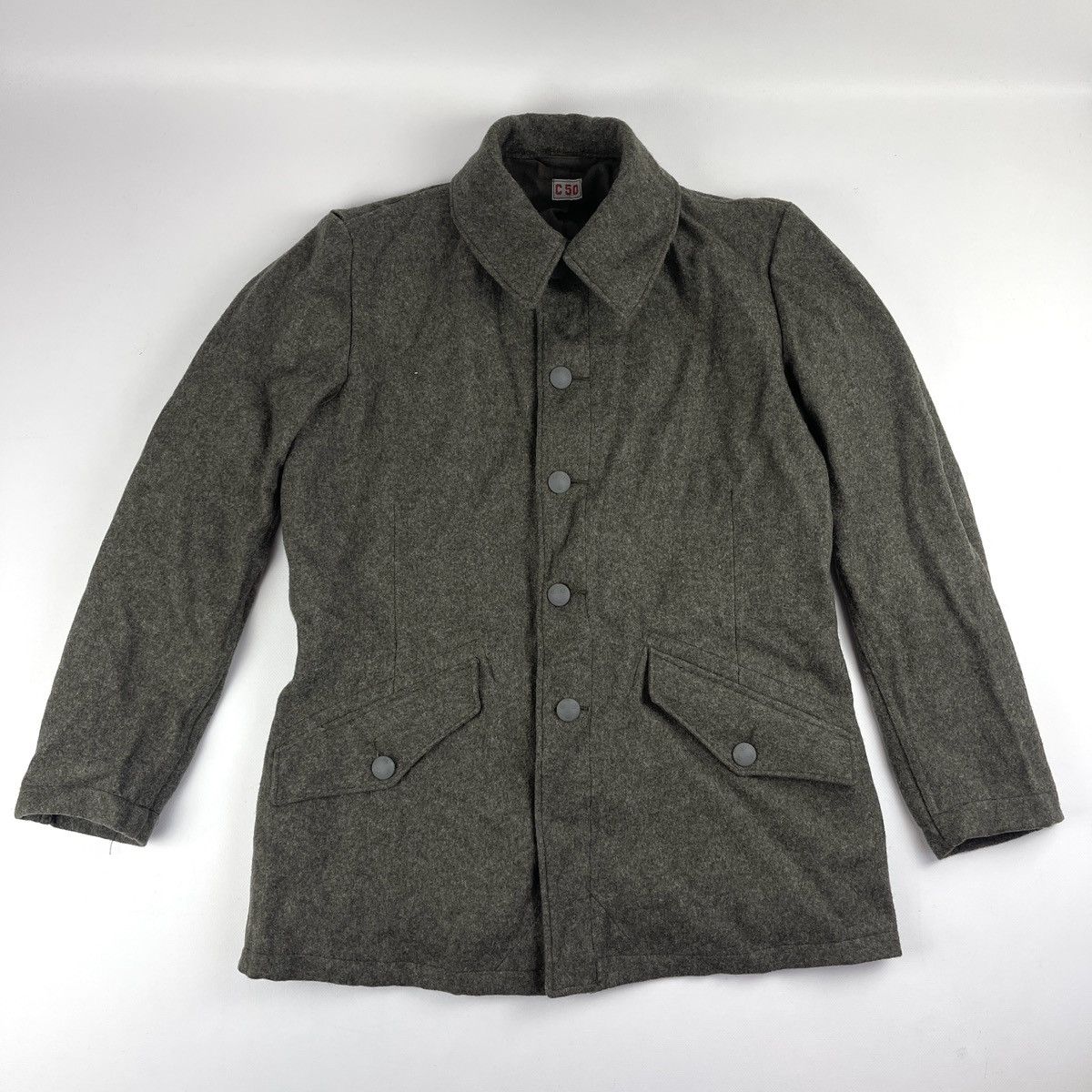 Vintage Vtg 1978 Swedish Military Khaki Suit Coat Pants Size 42R - 2 Thumbnail