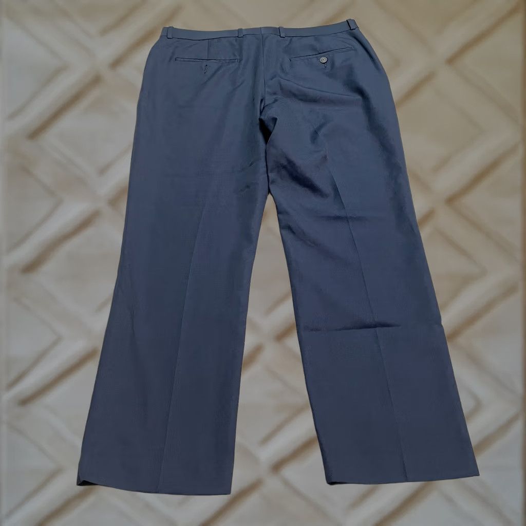 Perry Ellis Perry Ellis Portfolio Dress Pants Mens 34x29 Navy Blue Straight Leg Flat Front Size US 34 / EU 50 - 1 Thumbnail