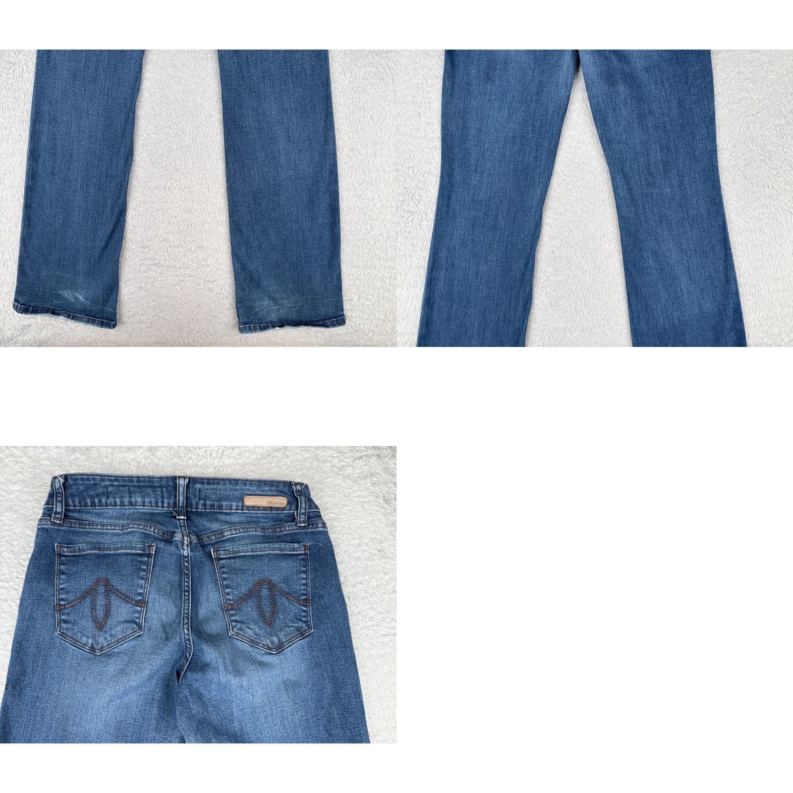Anthropologie VINTAGE Level 99 Jeans Womens 28 Blue Denim Bootcut Mid 28x33 Jeans Boots Cut Size 28" / US 6 / IT 42 - 10 Thumbnail