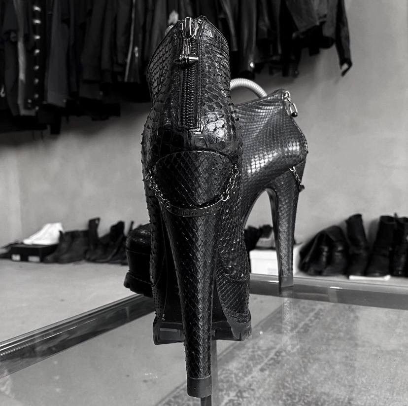 Philipp Plein Philipp Plein “Dragon Skin” Archive Leather Ladies Heels Size US 7 / IT 37 - 5 Thumbnail