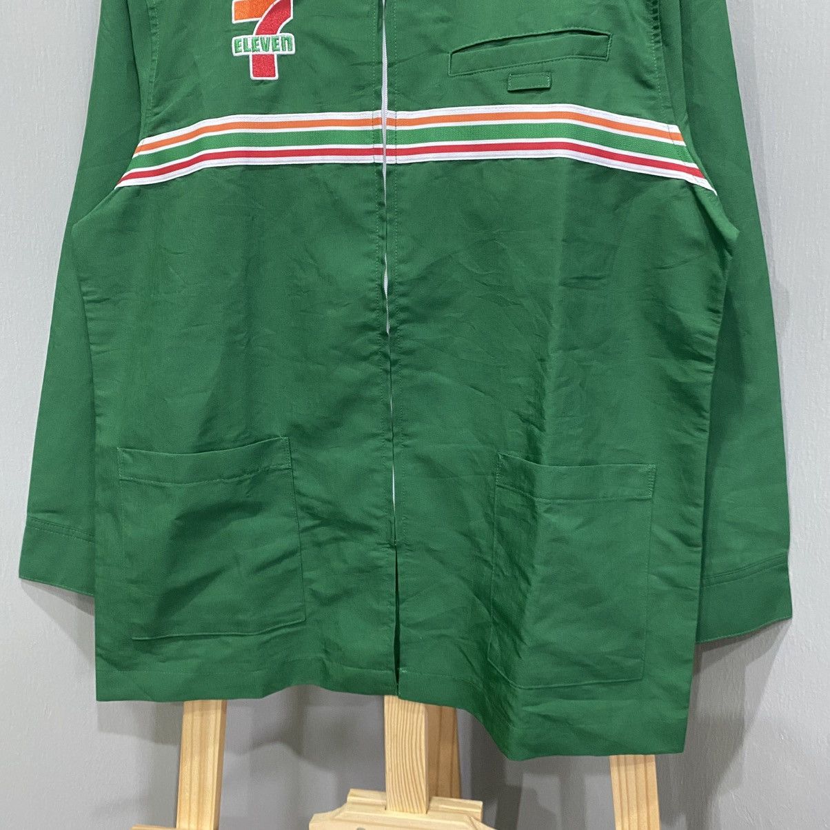 Vintage VINTAGE 90s 7-ELEVEN Japanese Workers Uniform Jacket Zip-Up Size US L / EU 52-54 / 3 - 4 Thumbnail