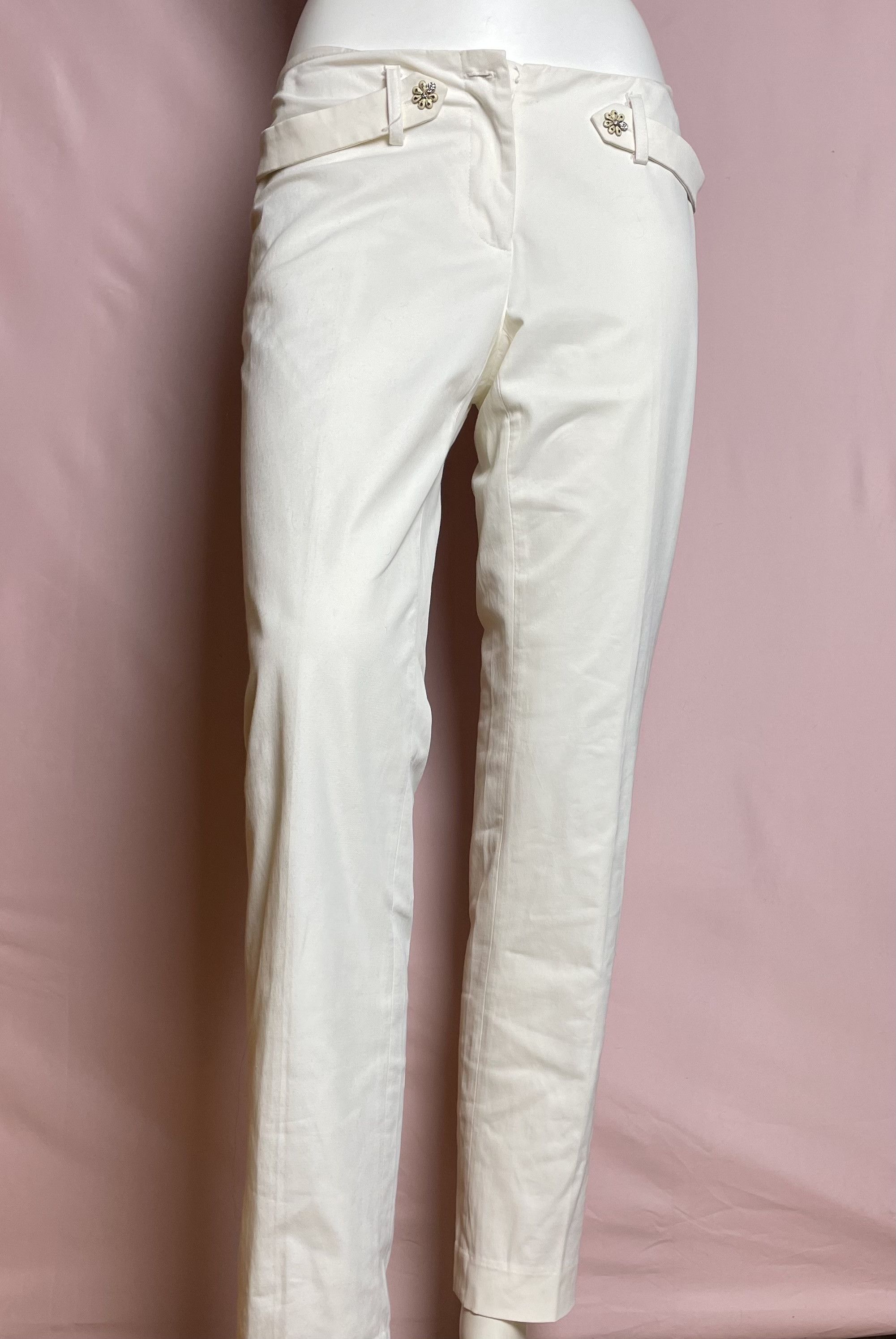 Blumarine Blumarine White Straight Pants Trousers IT 44 Size 30" / US 8 / IT 44 - 1 Thumbnail