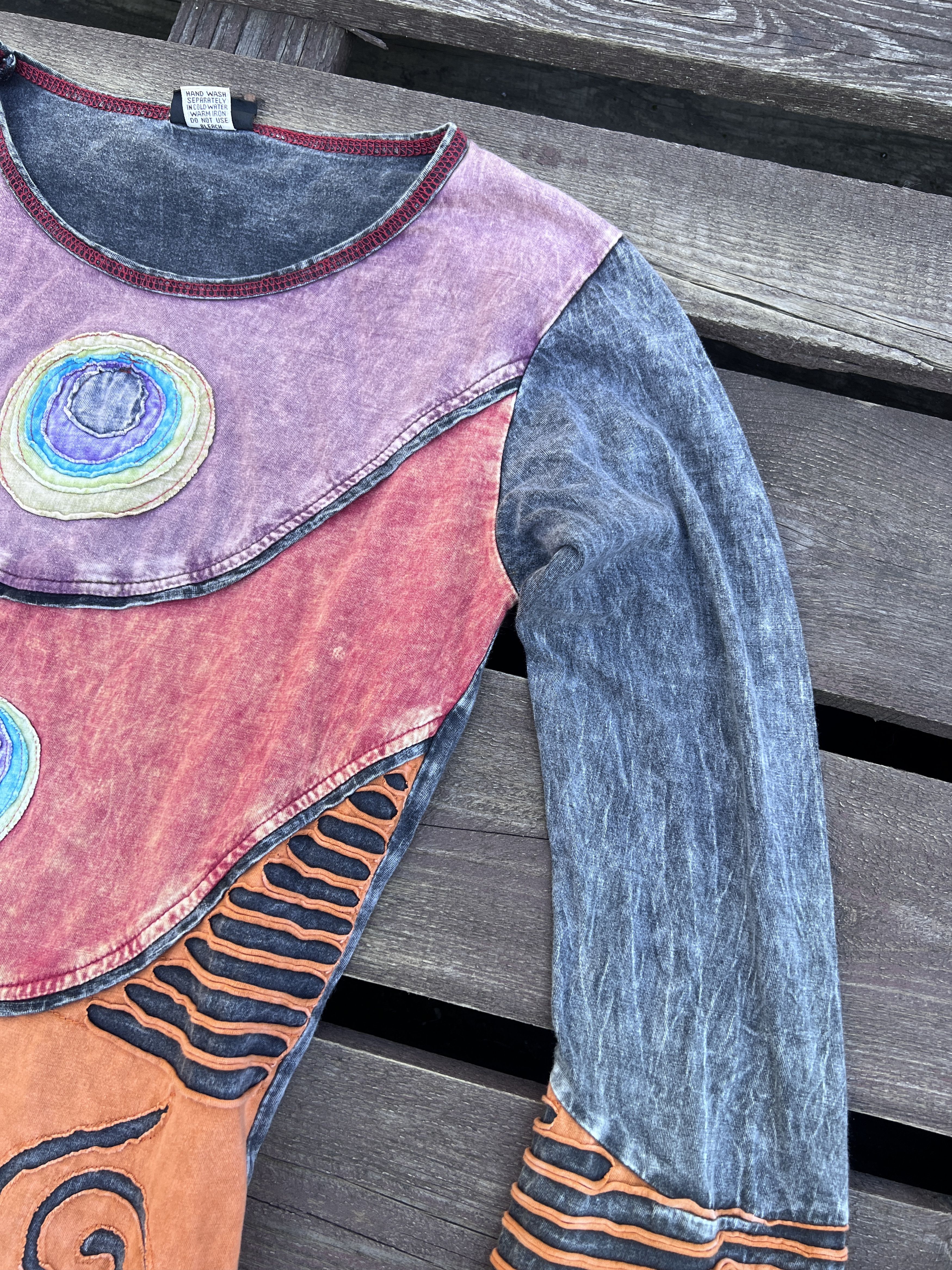 Vintage Vintage Y2K Avant Garde Nepal Patchwork long sleeve shirt Size M / US 6-8 / IT 42-44 - 14 Thumbnail