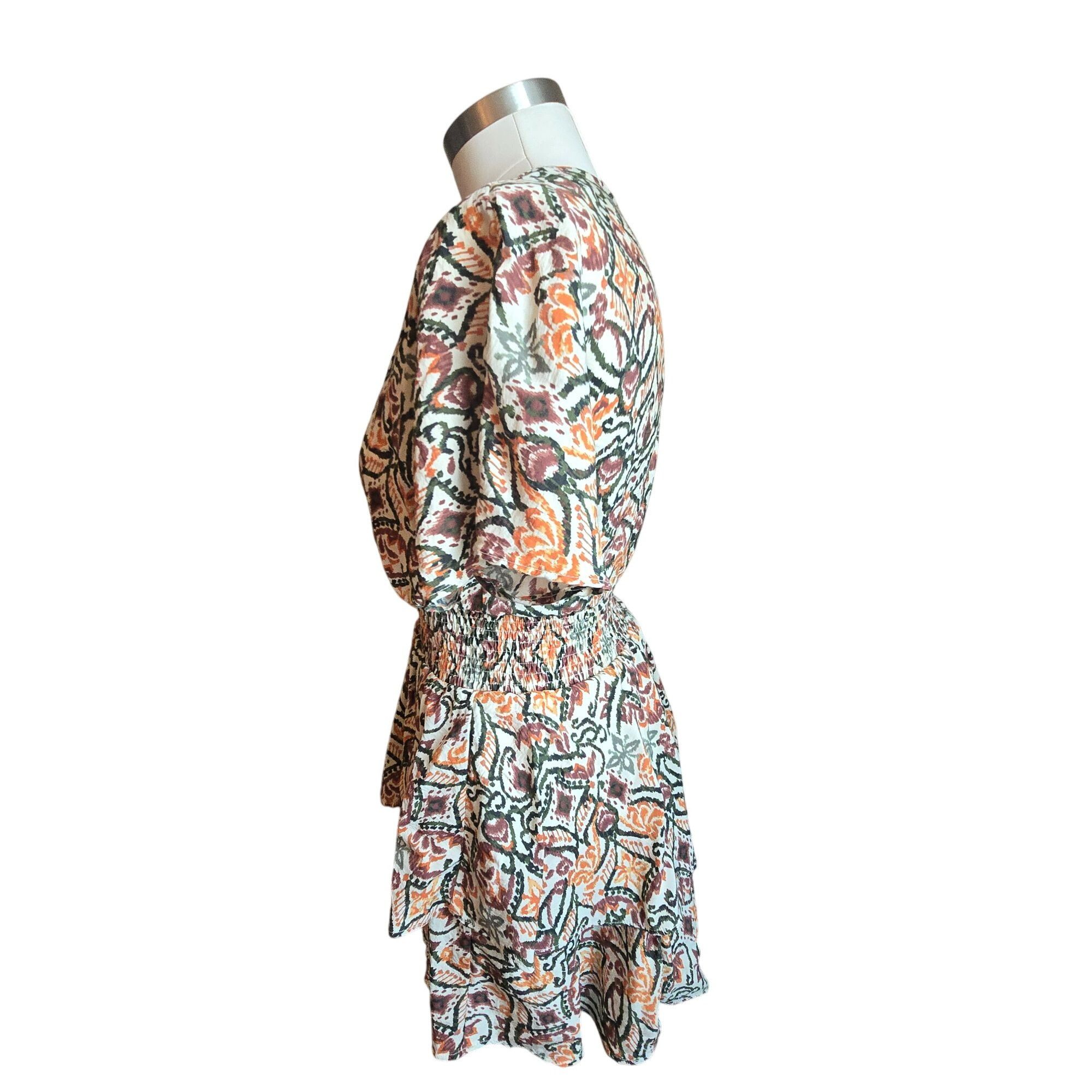 Zara Zara Floral Patterned Womens Wrap Dress Size M Elastic Waist Size M / US 6-8 / IT 42-44 - 6 Thumbnail