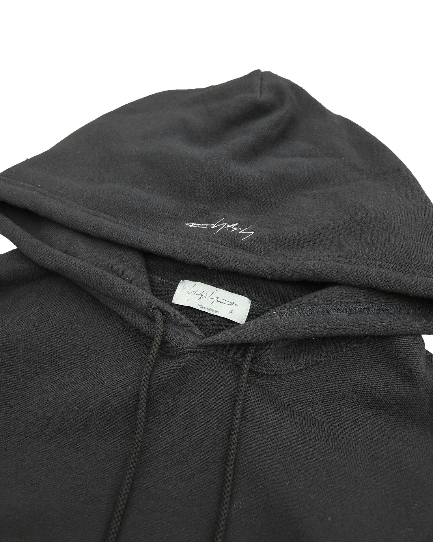 Yohji Yamamoto Yohji Yamamoto Pour Homme 21AW Signature Cotton Hoodie Size US S / EU 44-46 / 1 - 2 Thumbnail