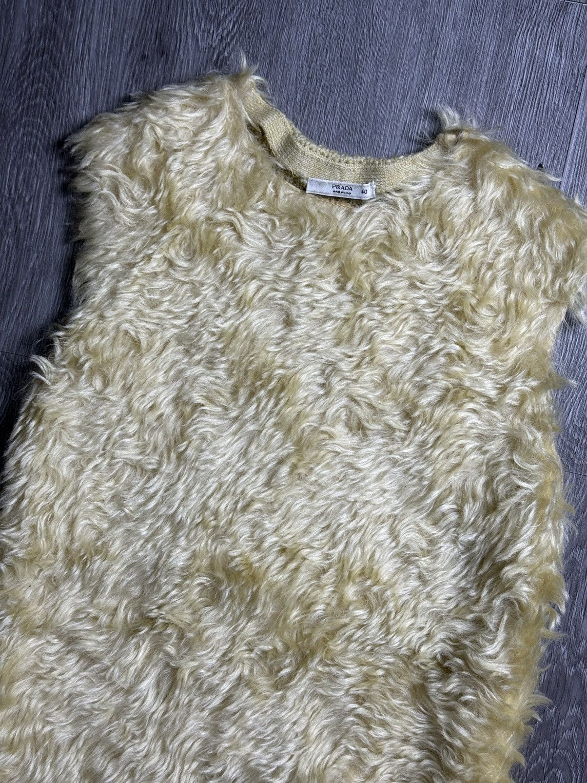 Prada Runway SS07 Prada - Fur Blended Elasthine Vest Size S / US 4 / IT 40 - 6 Thumbnail