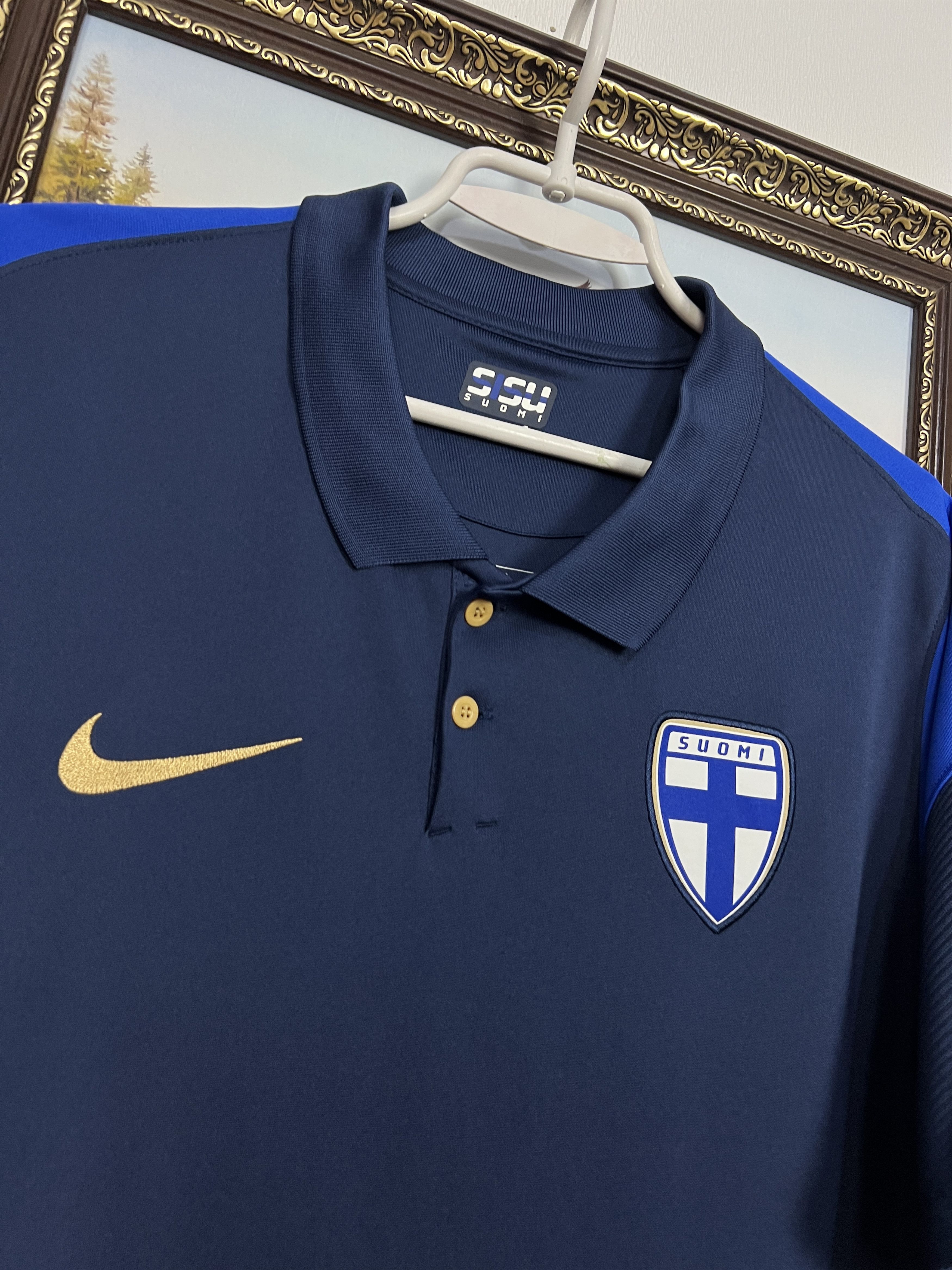 Nike Finland football shirt National Jersey Trikot Player Issue Size US L / EU 52-54 / 3 - 3 Thumbnail