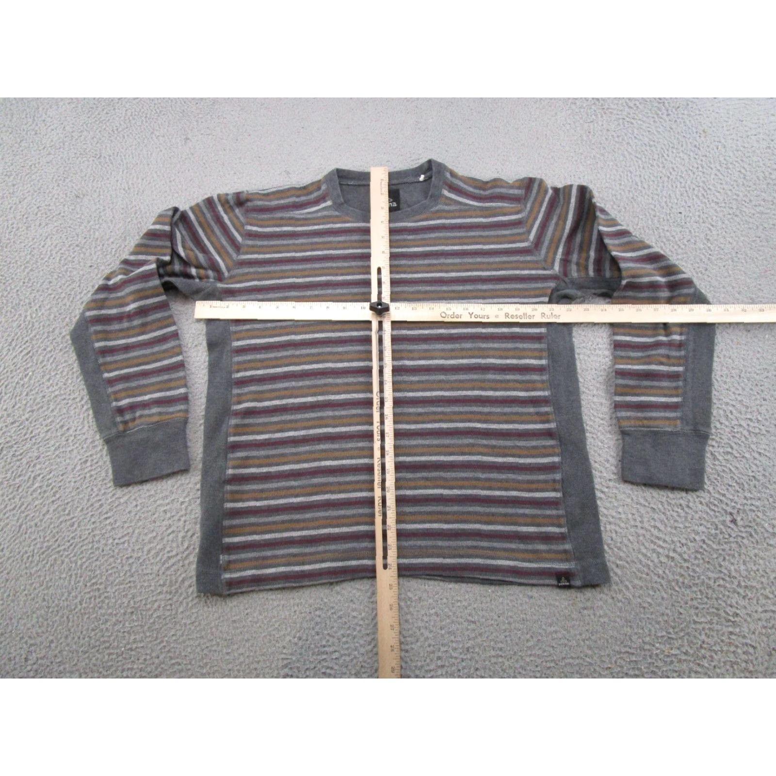 Prana prAna Sweater Mens M Multicolor Striped Organic Cotton Crew Neck Pullover Size US M / EU 48-50 / 2 - 4 Thumbnail