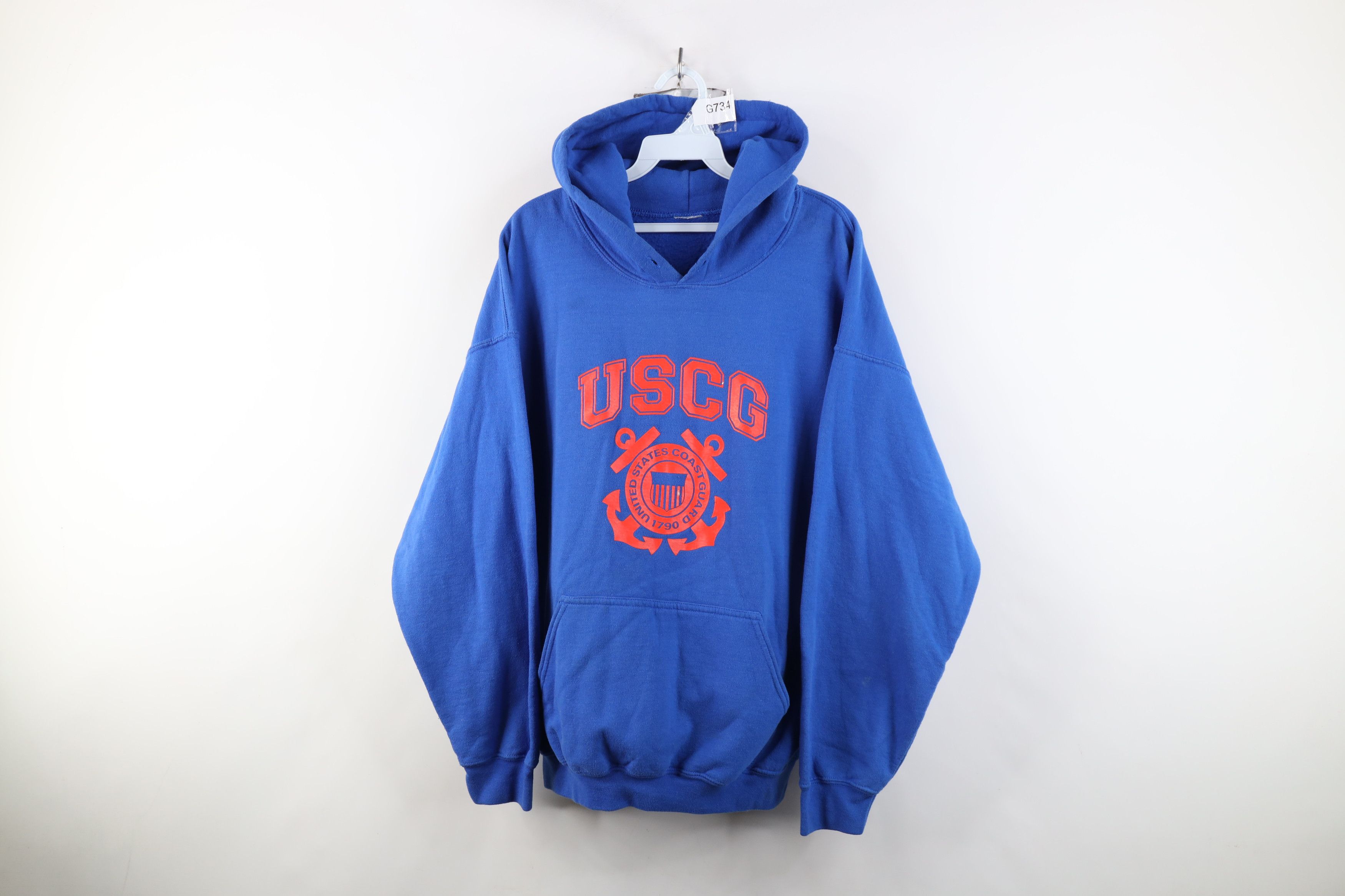 Vintage Vintage 90s USCG United States Coast Guard Hoodie Sweatshirt Size US XL / EU 56 / 4 - 1 Thumbnail