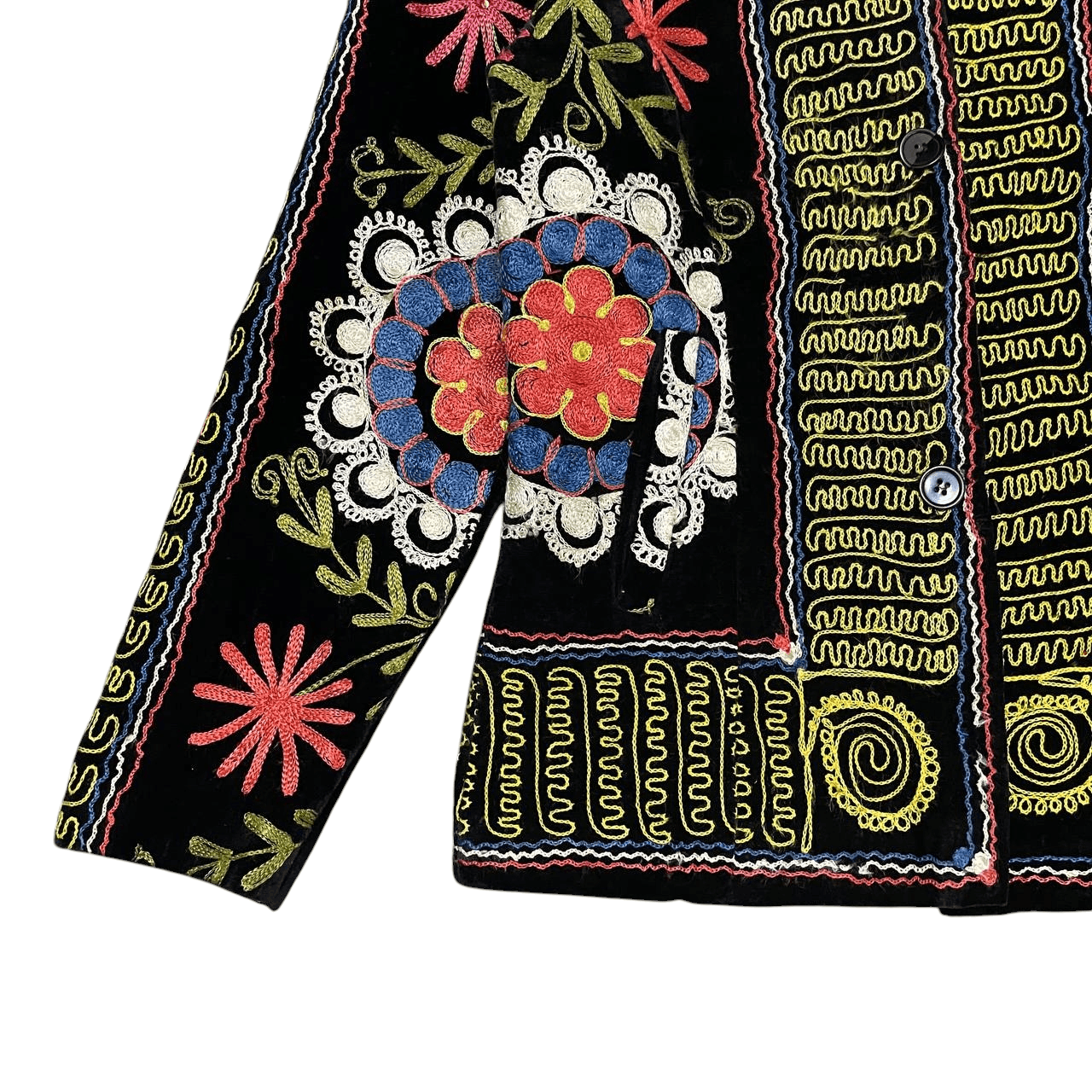 Other Vintage 90's Full Flower Embroidered Jacket Size S / US 4 / IT 40 - 3 Thumbnail