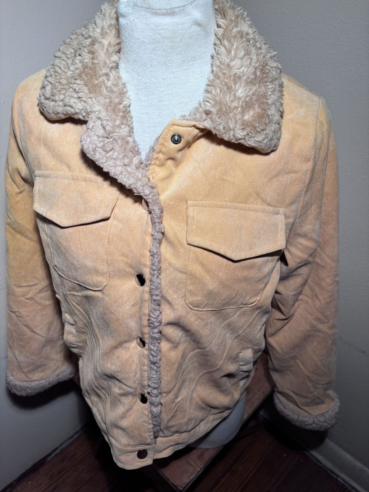 Shein SHEIN Corduroy Sherpa Lined Jacket Size XS / US 0-2 / IT 36-38 - 6 Thumbnail