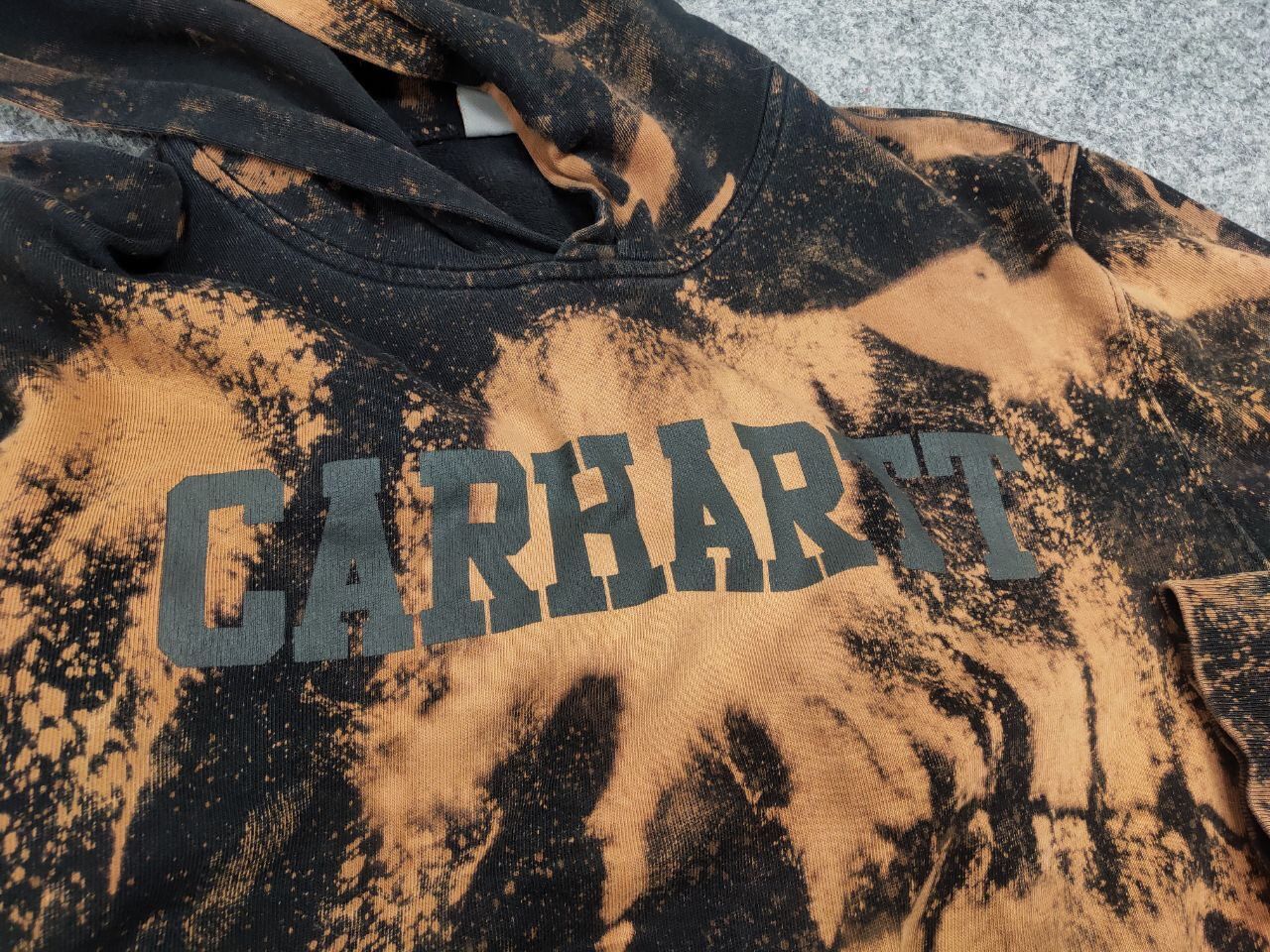 Carhartt Carhartt Tie-dye Black Logo college Hooded Sweat Vintage Size US M / EU 48-50 / 2 - 16 Thumbnail