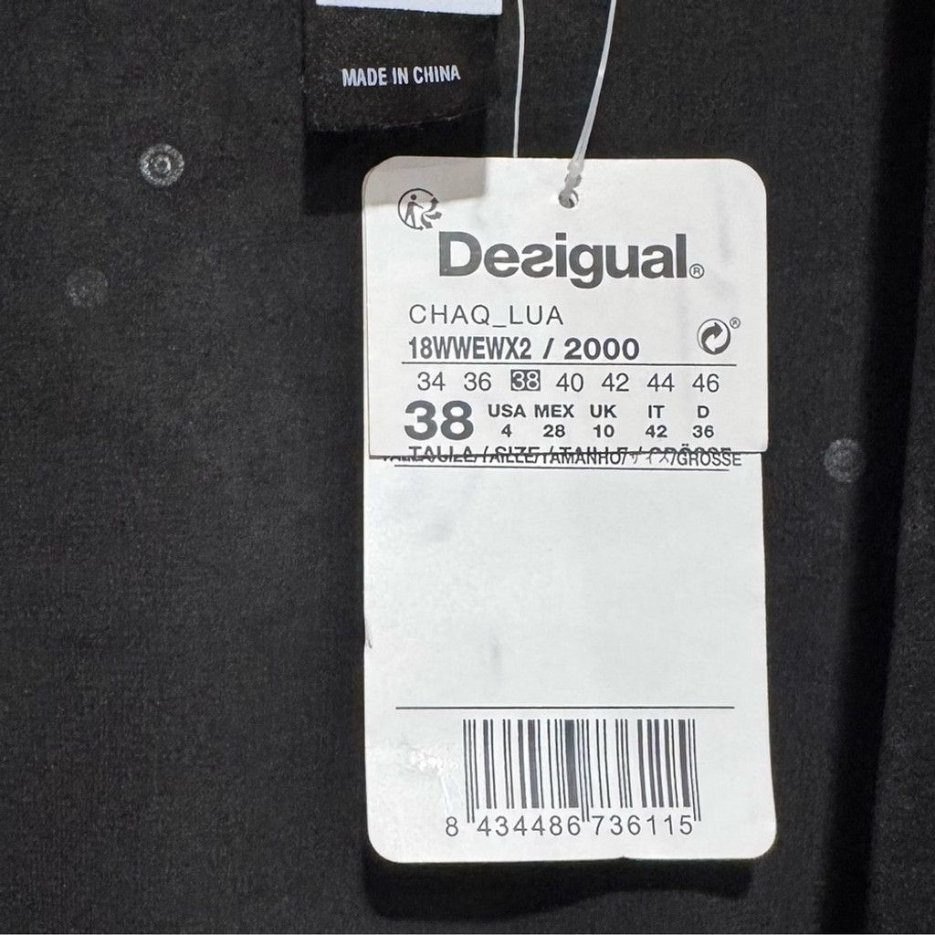 Desigual NWT Desigual Women's Faux Leather Waterfall Jacket US 4 Size S / US 4 / IT 40 - 6 Thumbnail