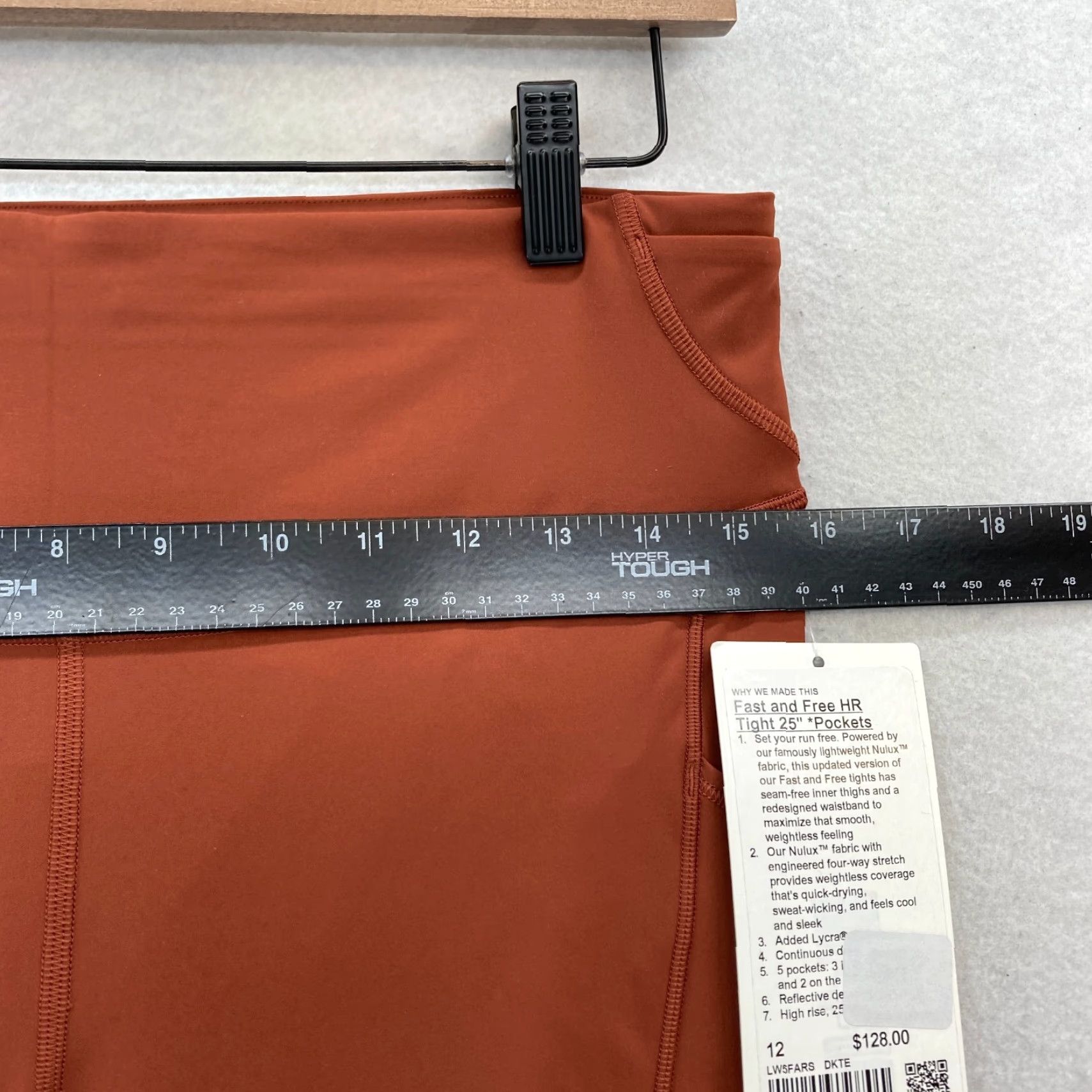 Lululemon Lululemon Fast Free HR Tight 25" Women's 12 Brown Nulux Stretch Pockets Gym Yoga Size 30" / US 8 / IT 44 - 7 Thumbnail