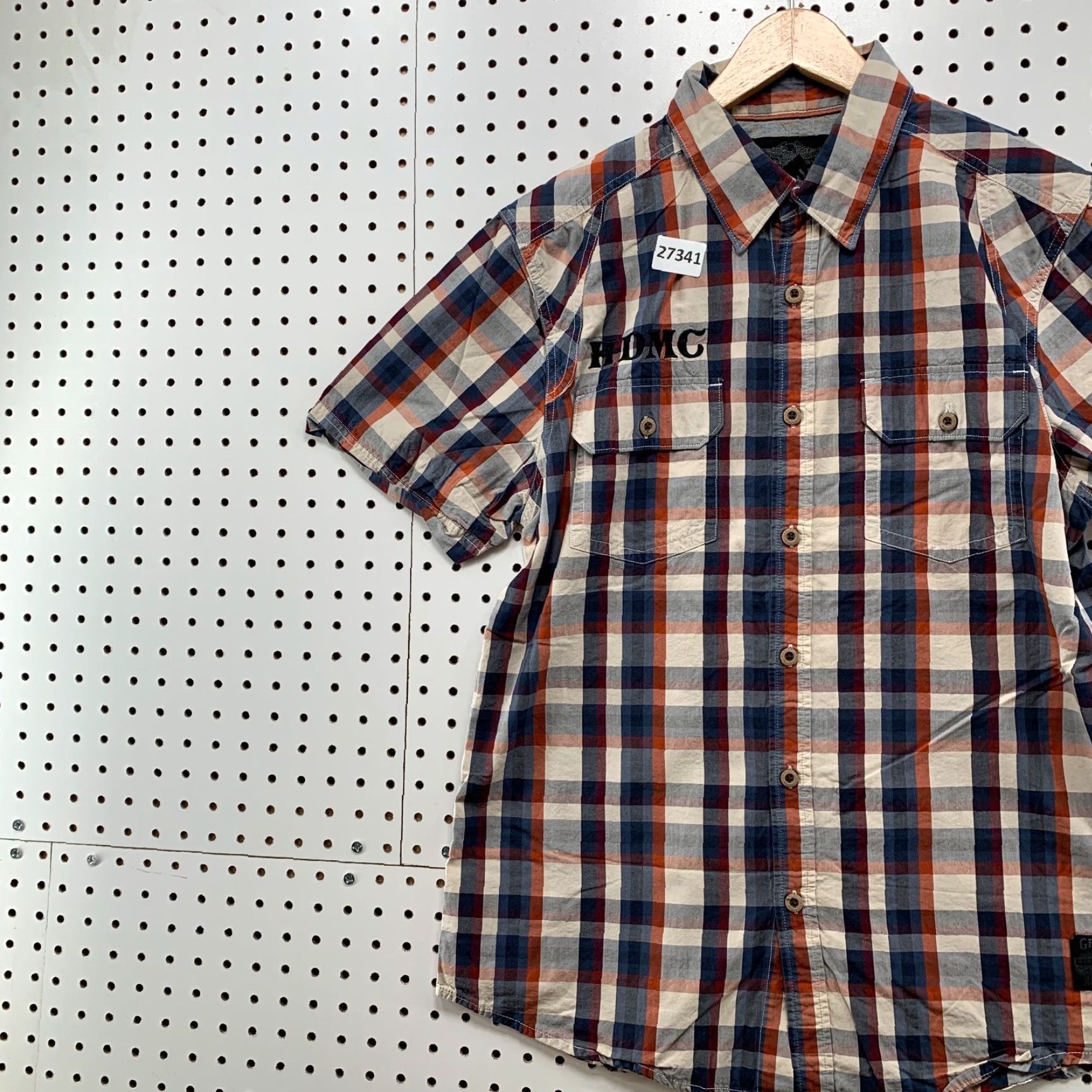 Harley Davidson Harley-Davidson Motorcycle Button-Up Shirt Blue Plaid HDMC Men Large 21.5x29 Size US L / EU 52-54 / 3 - 3 Thumbnail