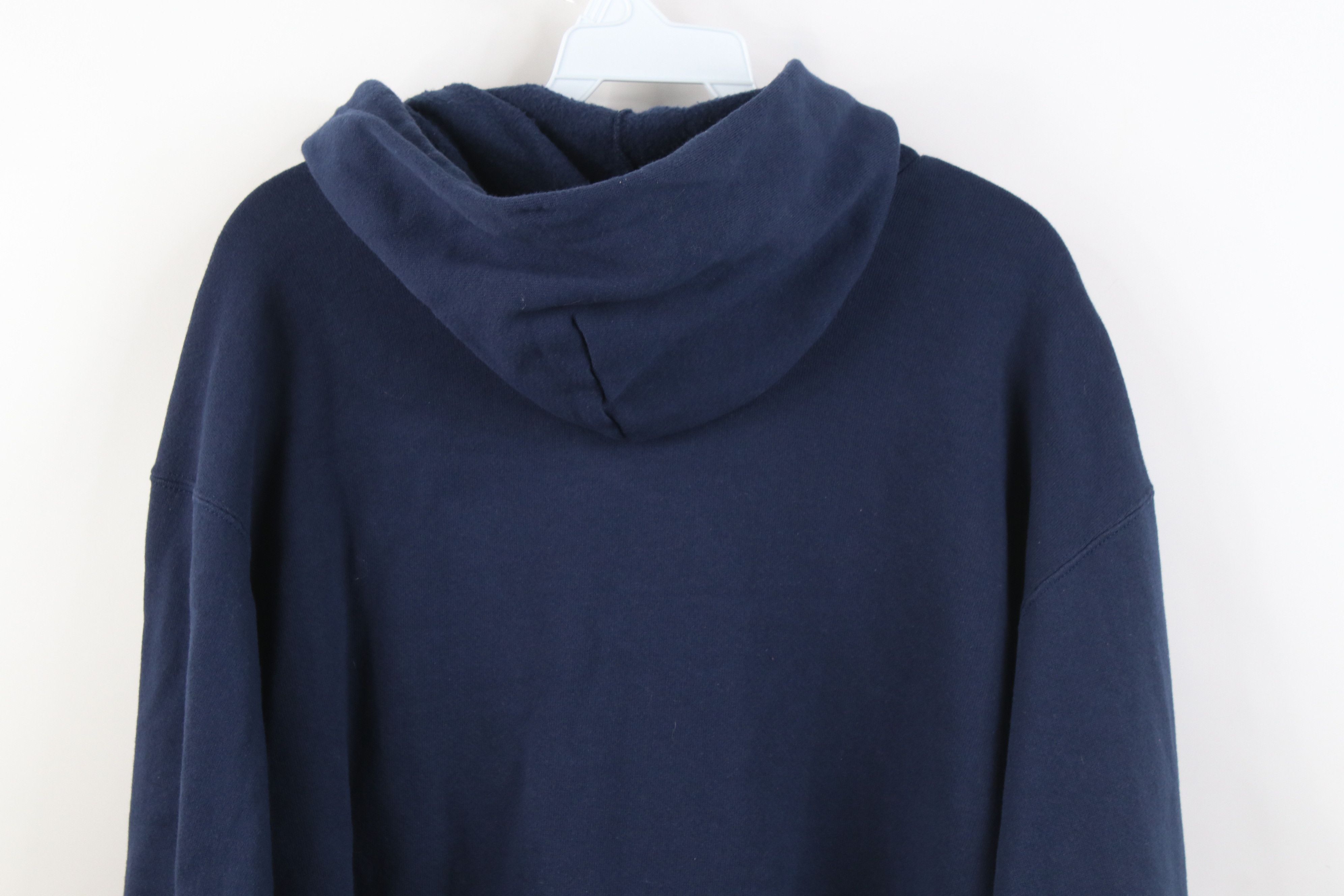 Nike Vintage 90s Y2K Nike Spell Heavyweight Hoodie Navy Blue USA Size US L / EU 52-54 / 3 - 13 Thumbnail