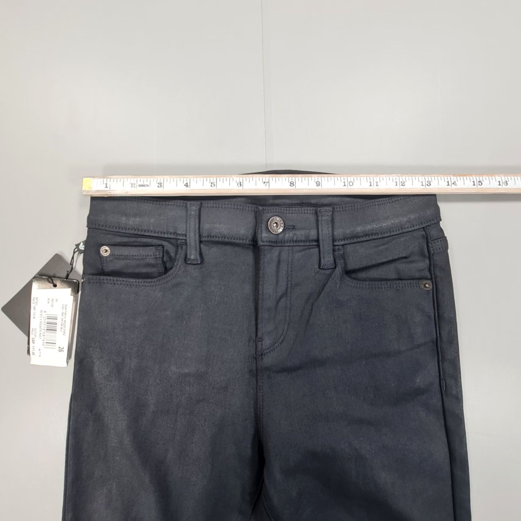 Armani Emporio Armani Jeans Womens Blue W26 L31 Skinny Fit High Rise Stretch Denim Size 26" / US 2 / IT 38 - 6 Thumbnail