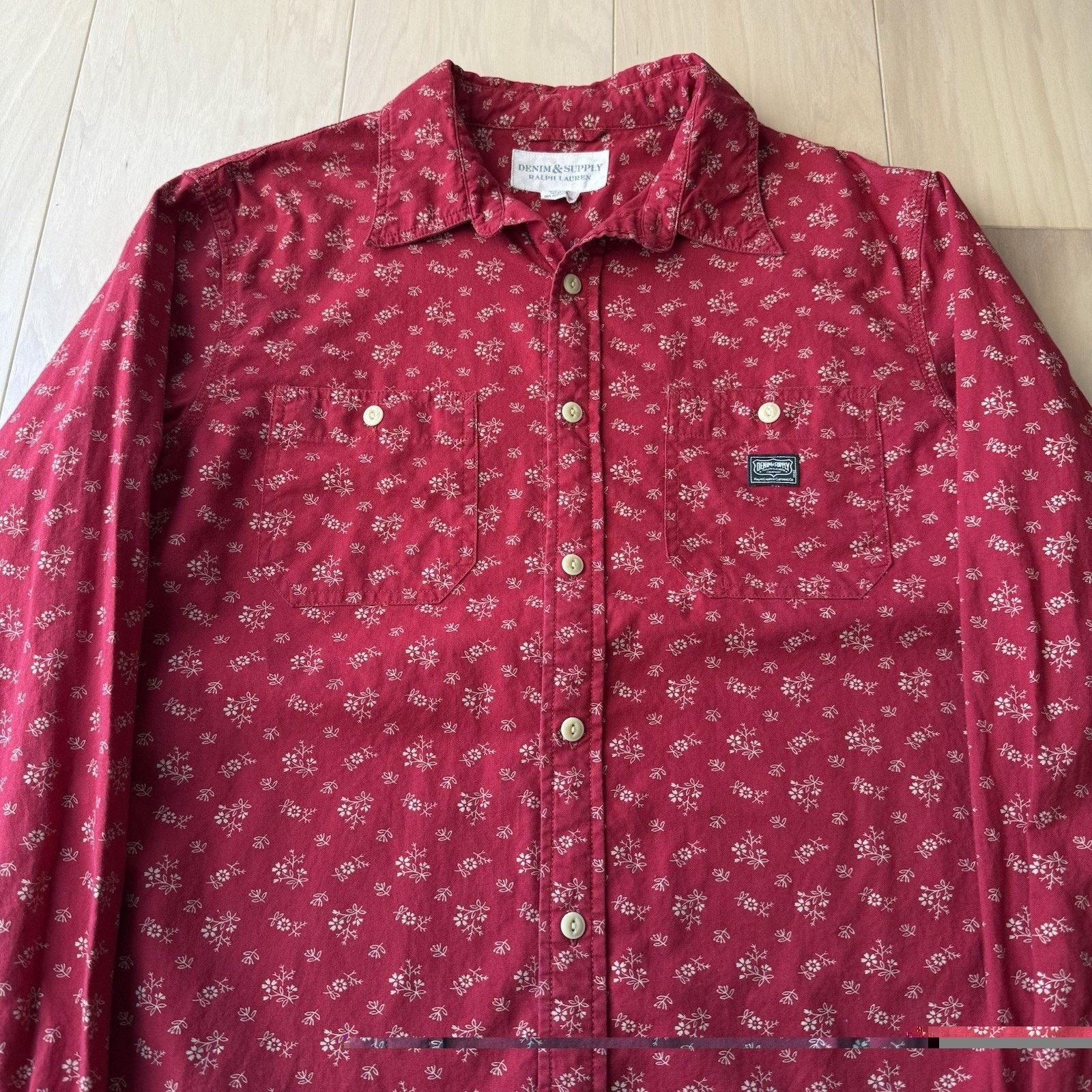 Polo Ralph Lauren Vintage Denim Supply Ralph Lauren Shirt L Red Floral Size US L / EU 52-54 / 3 - 3 Thumbnail