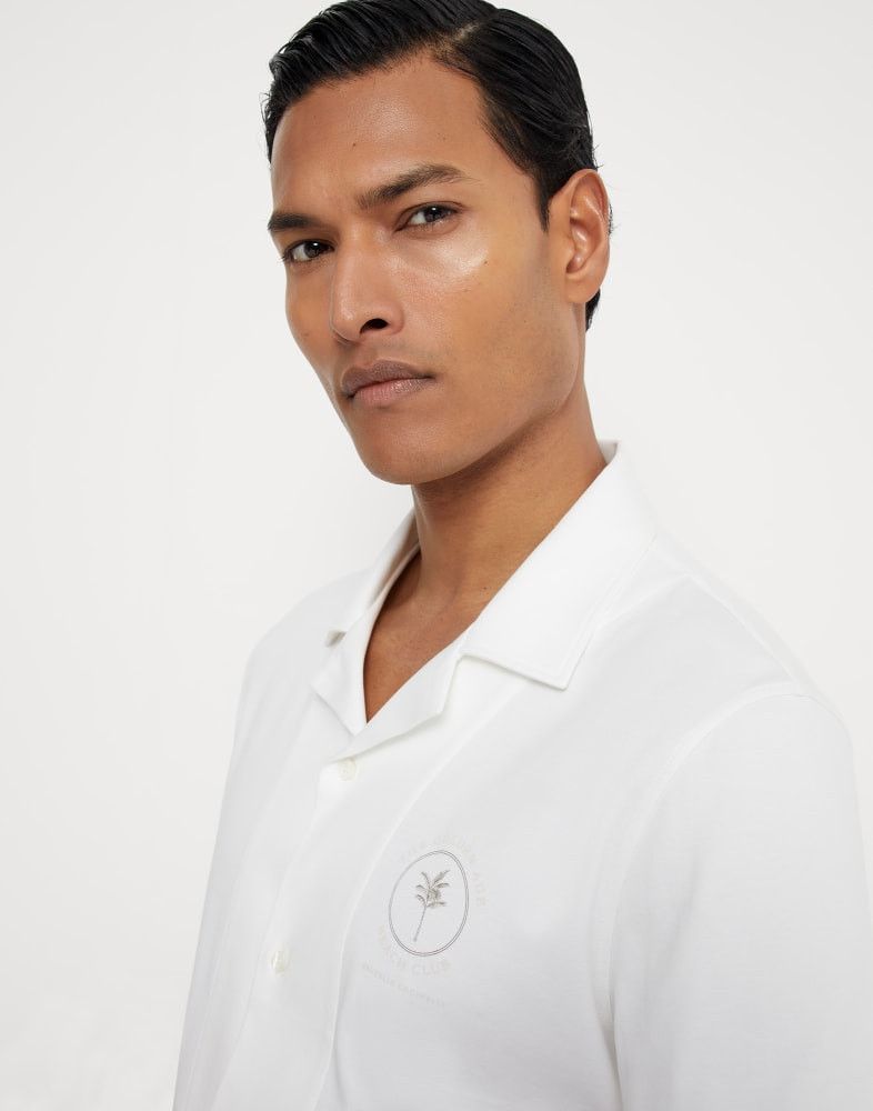 Brunello Cucinelli o1w1db10825 T-Shirt Shirt in White Size US XL / EU 56 / 4 - 3 Thumbnail