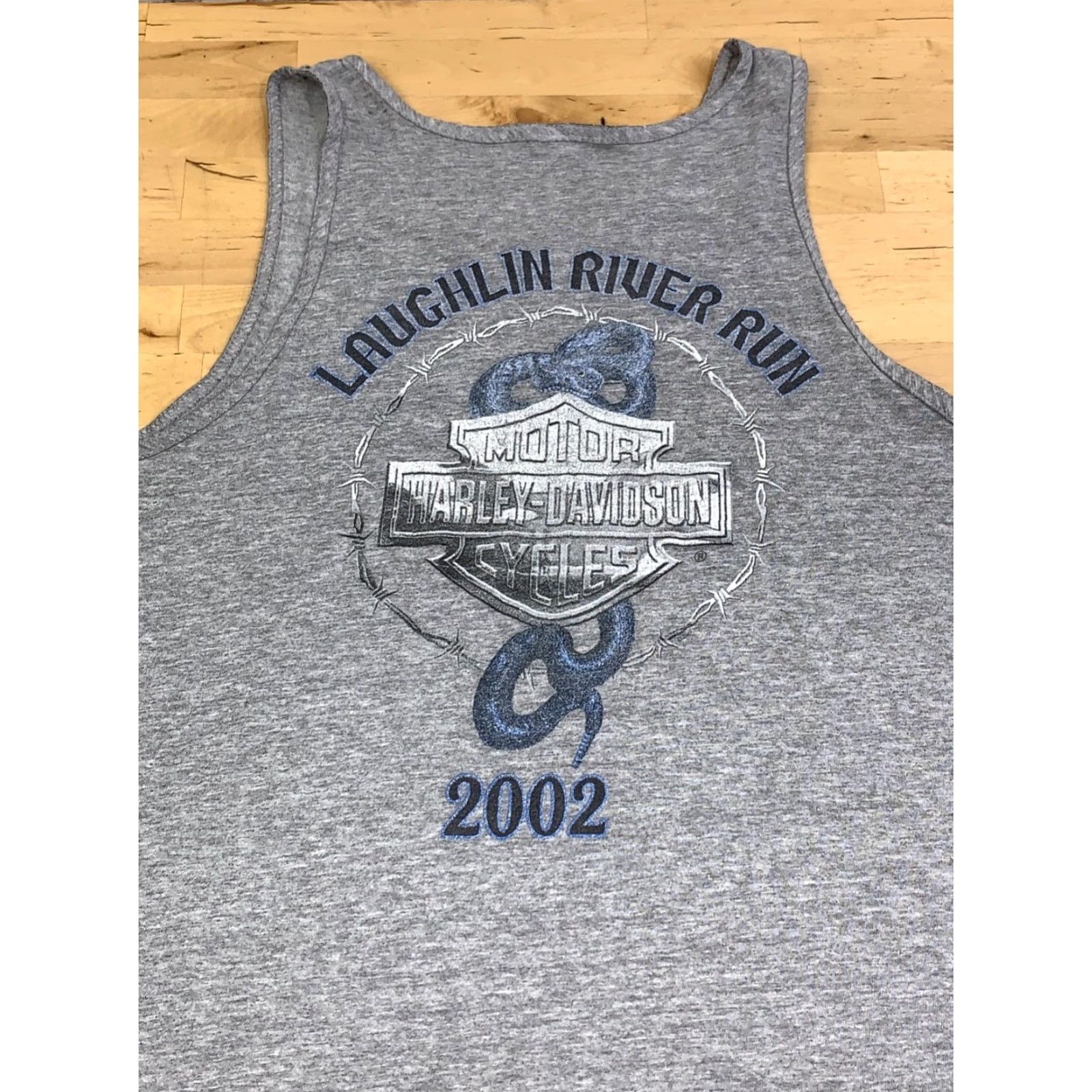 Harley Davidson VINTAGE Harley-Davidson Tank Top Men XL Gray Biker Motorcycle Y2K 2000s Logo Shirt Size US XL / EU 56 / 4 - 2 Thumbnail