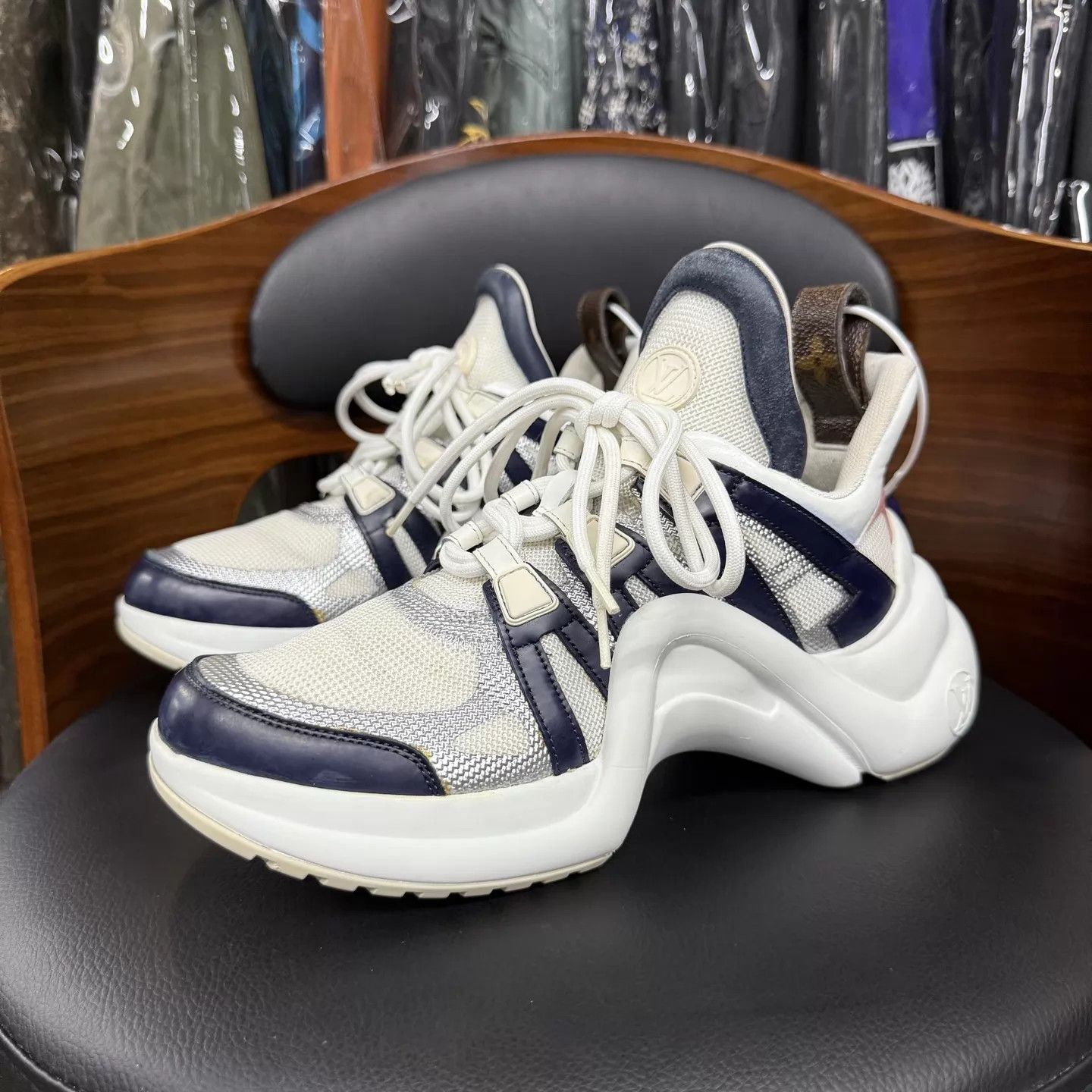 Louis Vuitton LV Archlight White Blue Pink Sneaker 36.5 Size US 6 / IT 36 - 1 Thumbnail