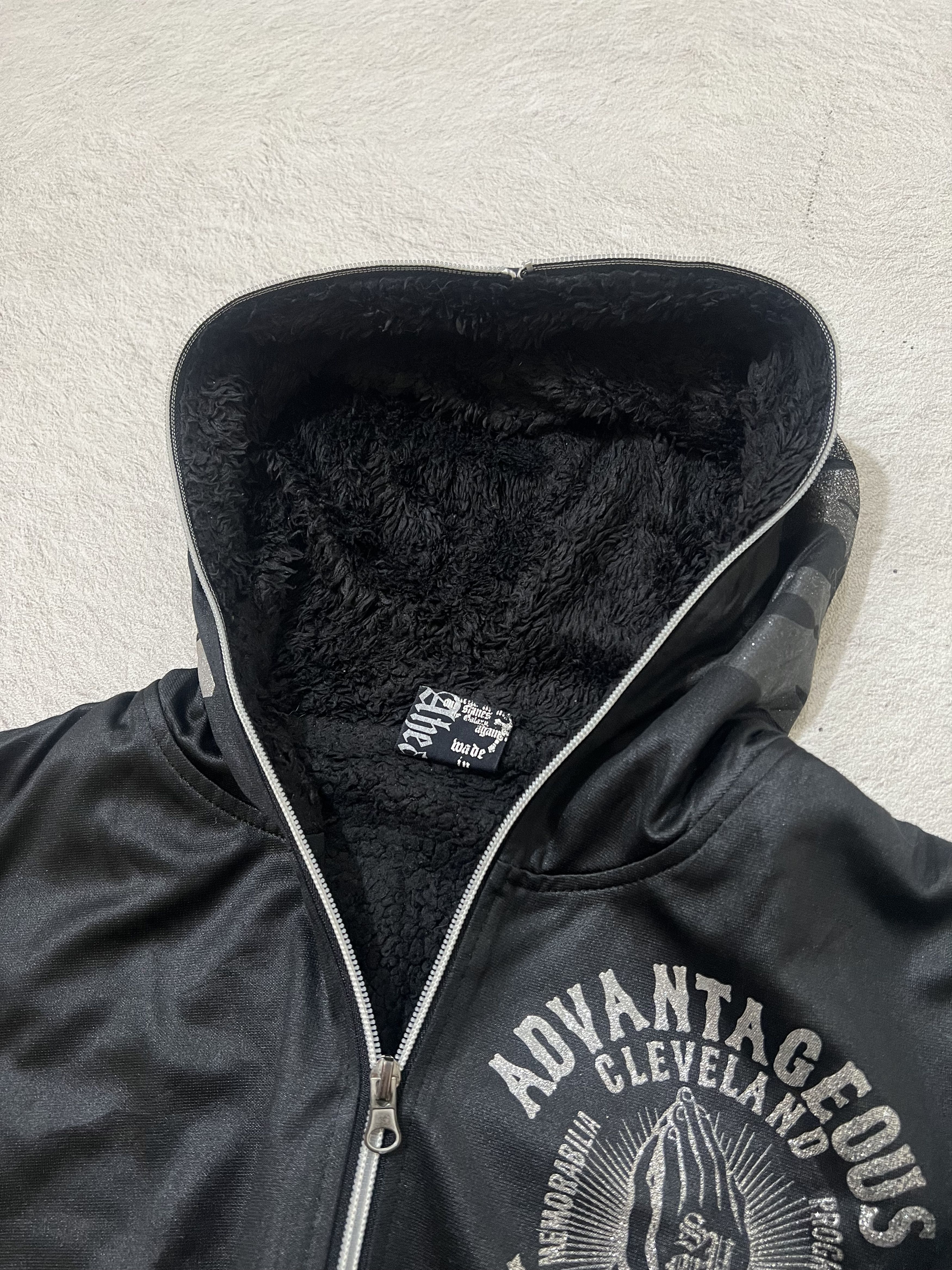 Japanese Brand 2000s Maria Poem Print Fuzzy Full Zip Hoddie y2k Lgb Ifsix Size US M / EU 48-50 / 2 - 7 Thumbnail