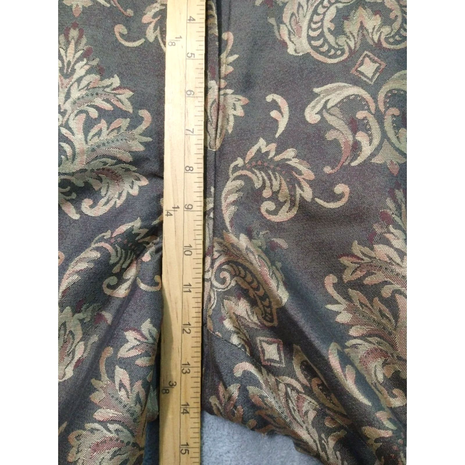 Talbots Talbots Pants Womens 14 Petite Brown Damask Silk Wool Jacquard Brocade Trouser Size 32" / US 10 / IT 46 - 4 Thumbnail