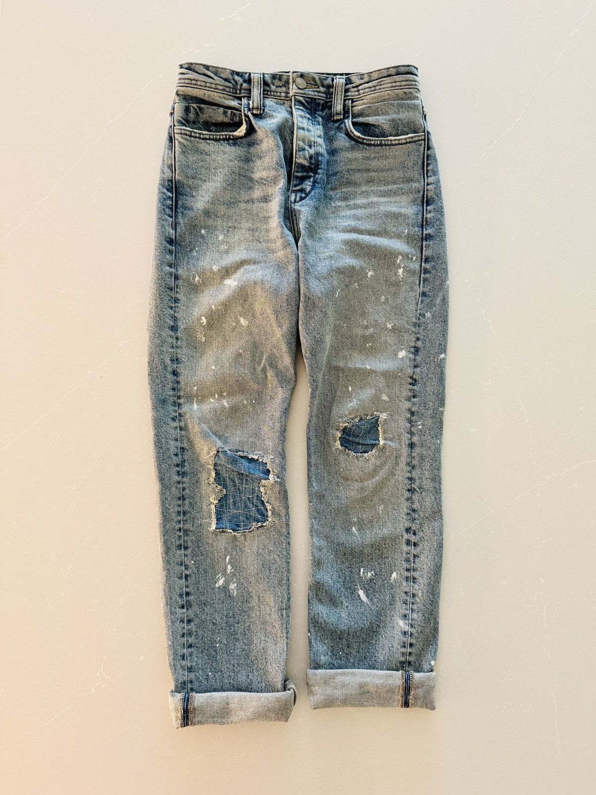 Bare Knuckles Bare Knuckles Paint Splattered Distressed Denim Size US 28 / EU 44 - 1 Thumbnail