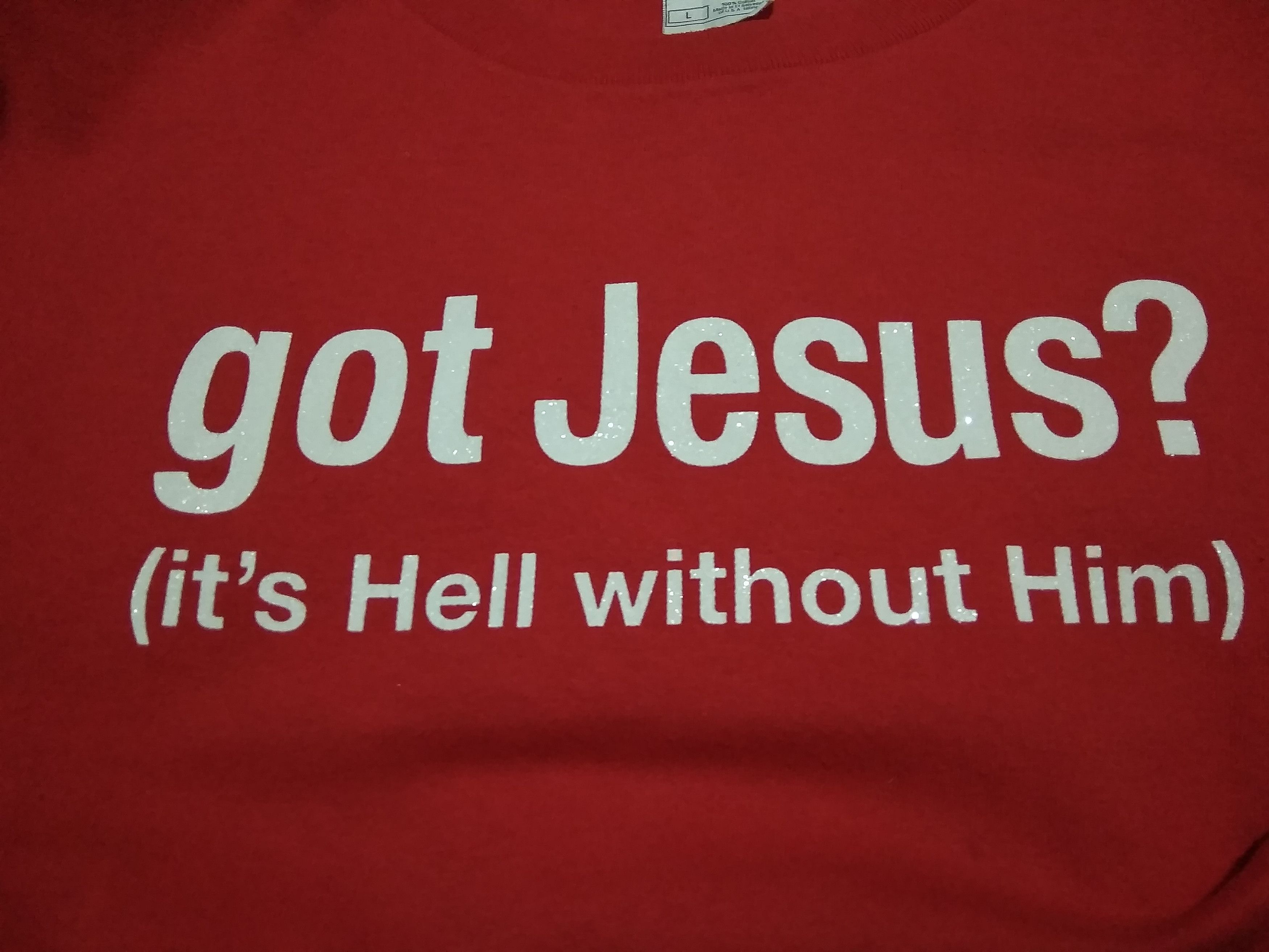 Vintage Vintage 2000s got Jesus? t shirt Size US L / EU 52-54 / 3 - 3 Thumbnail