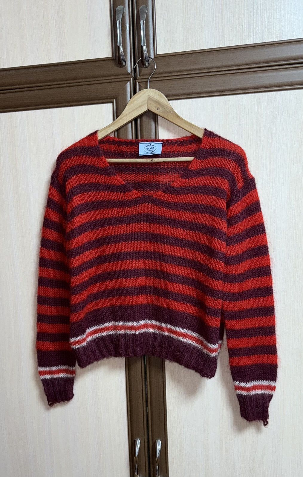 Prada Prada mesh spider web mohair avant garde sweater Size M / US 6-8 / IT 42-44 - 7 Thumbnail