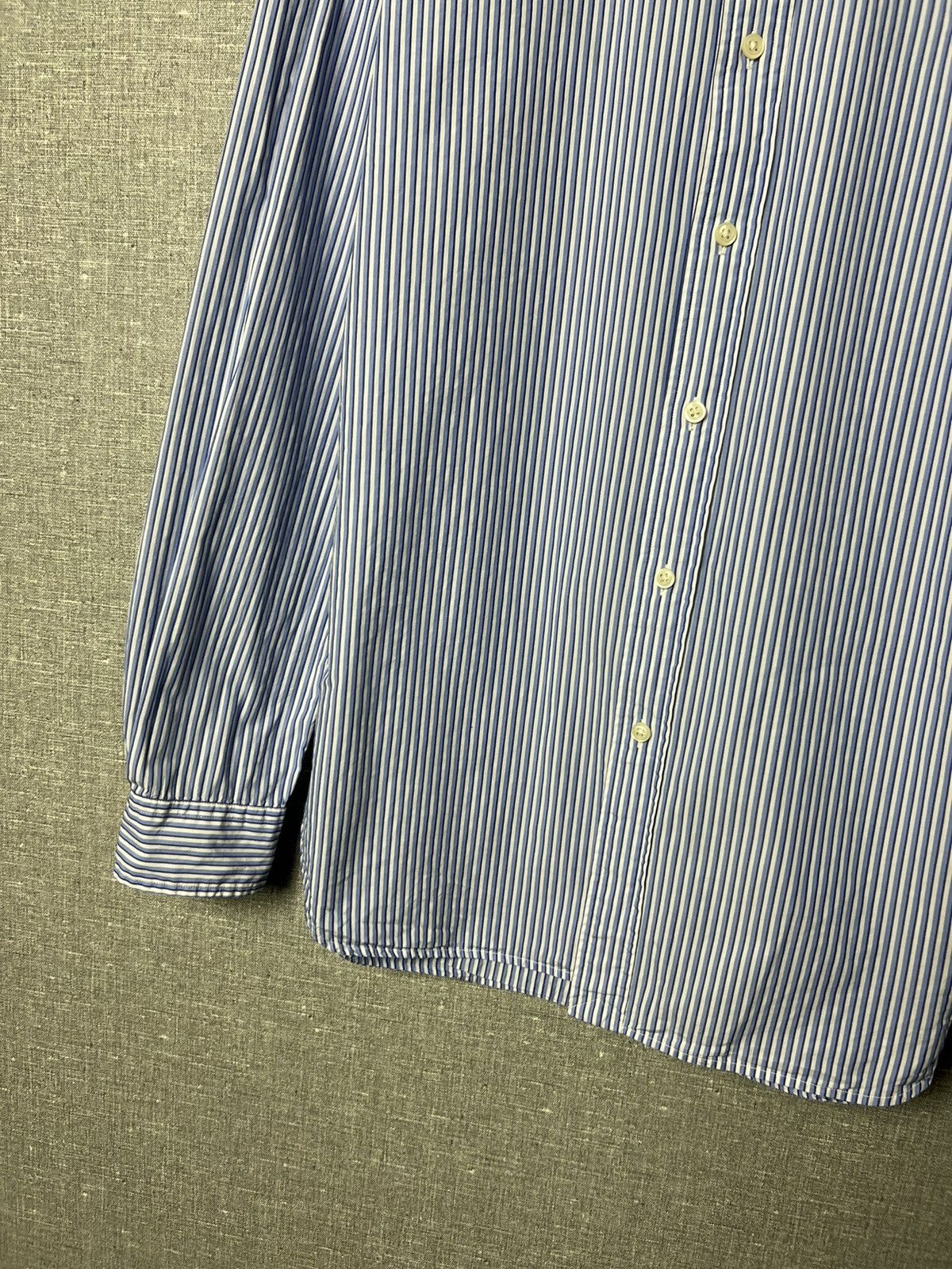 Polo Ralph Lauren Polo Ralph Lauren Slim Fit Crinkle Finish Striped Shirt Size US M / EU 48-50 / 2 - 5 Thumbnail