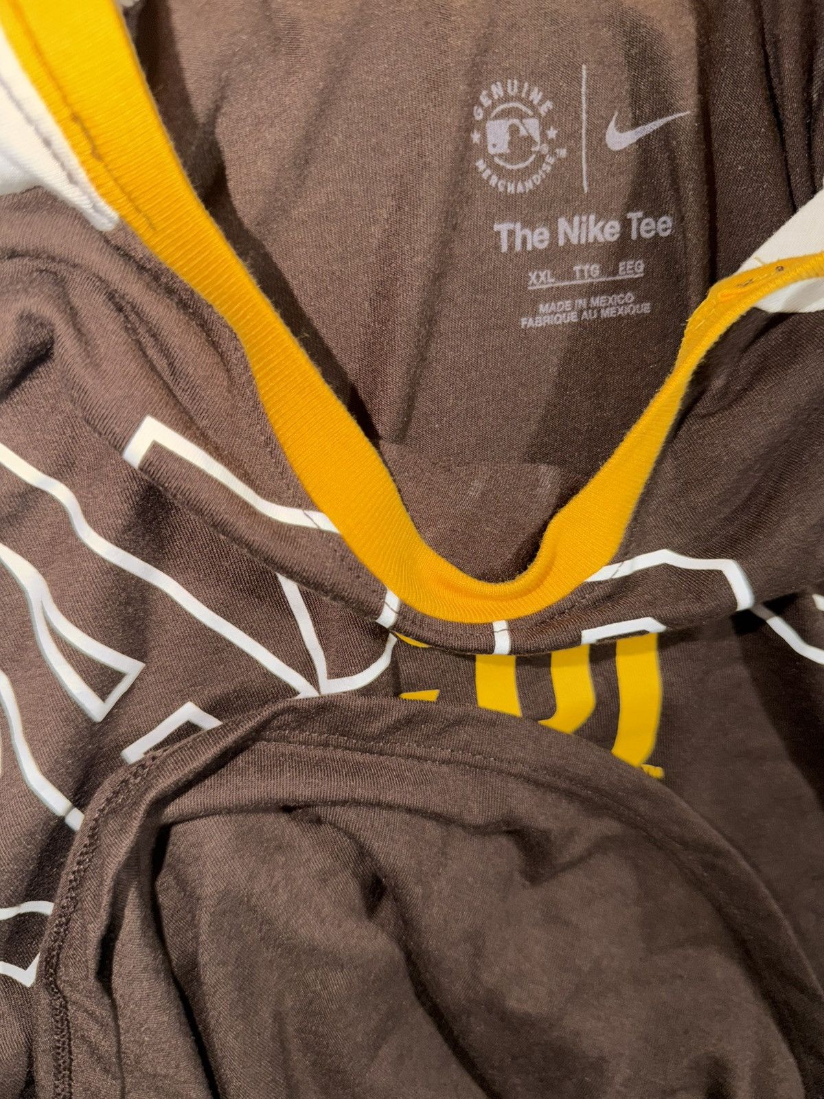 Nike San Diego Padres MLB the Nike tee long sleeve shirt brown 2X Size US XXL / EU 58 / 5 - 4 Thumbnail