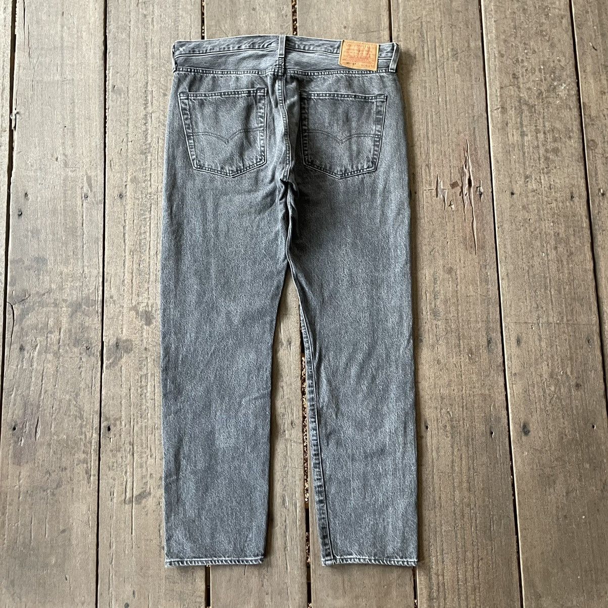 Levi's 🔥Vintage Levis Big E Stoned Washed Black Striaght Jeans Size US 36 / EU 52 - 4 Thumbnail