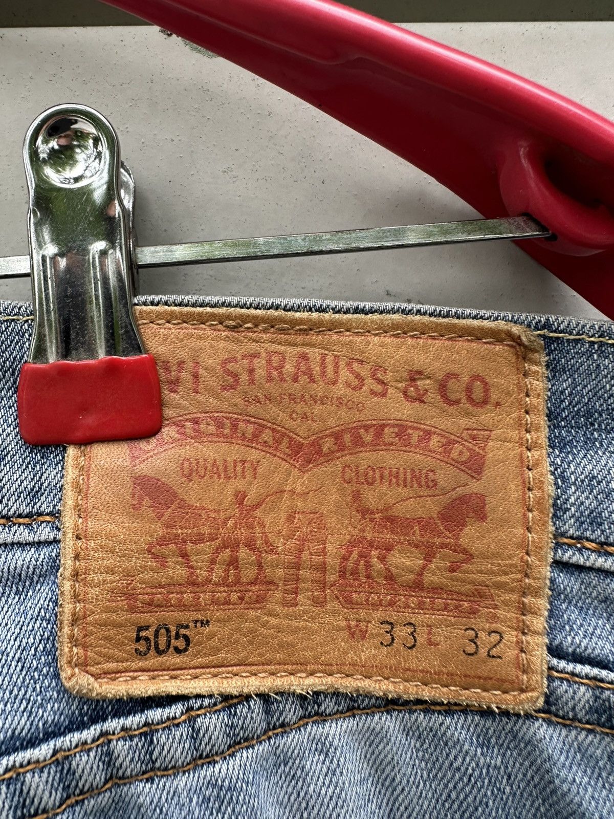 Levi's Vintage Clothing 👹Vintage Levis 505 THRASHED Pocket Baggy Jeans Size US 34 / EU 50 - 10 Thumbnail