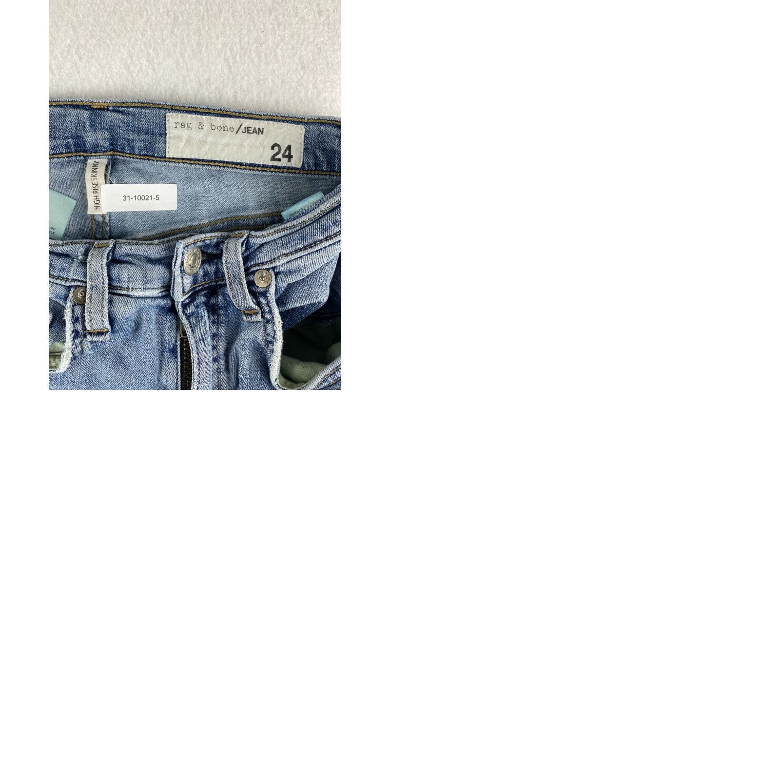 Rag & Bone Rag & Bone High Rise Skinny Jeans Womens 24 Blue Denim USA Made Distressed Jeans Women 24 Blue Distressed Denim Modern 90s Mens? Size 42" / US 20 - 9 Thumbnail
