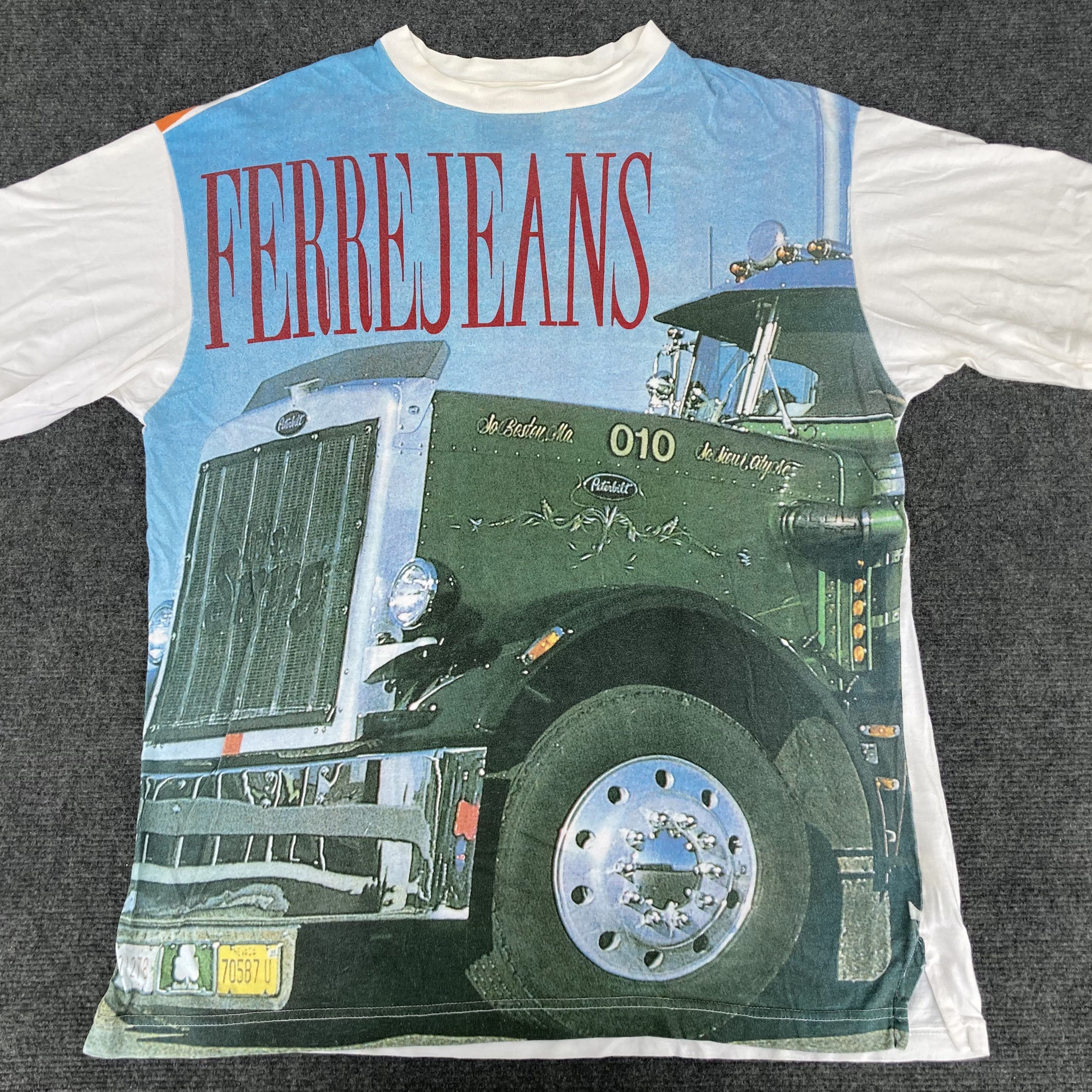 Japanese Brand Vtg Ferre Jeans Short Sleeve Truck Bodies Equipment T shirt Size US M / EU 48-50 / 2 - 2 Thumbnail
