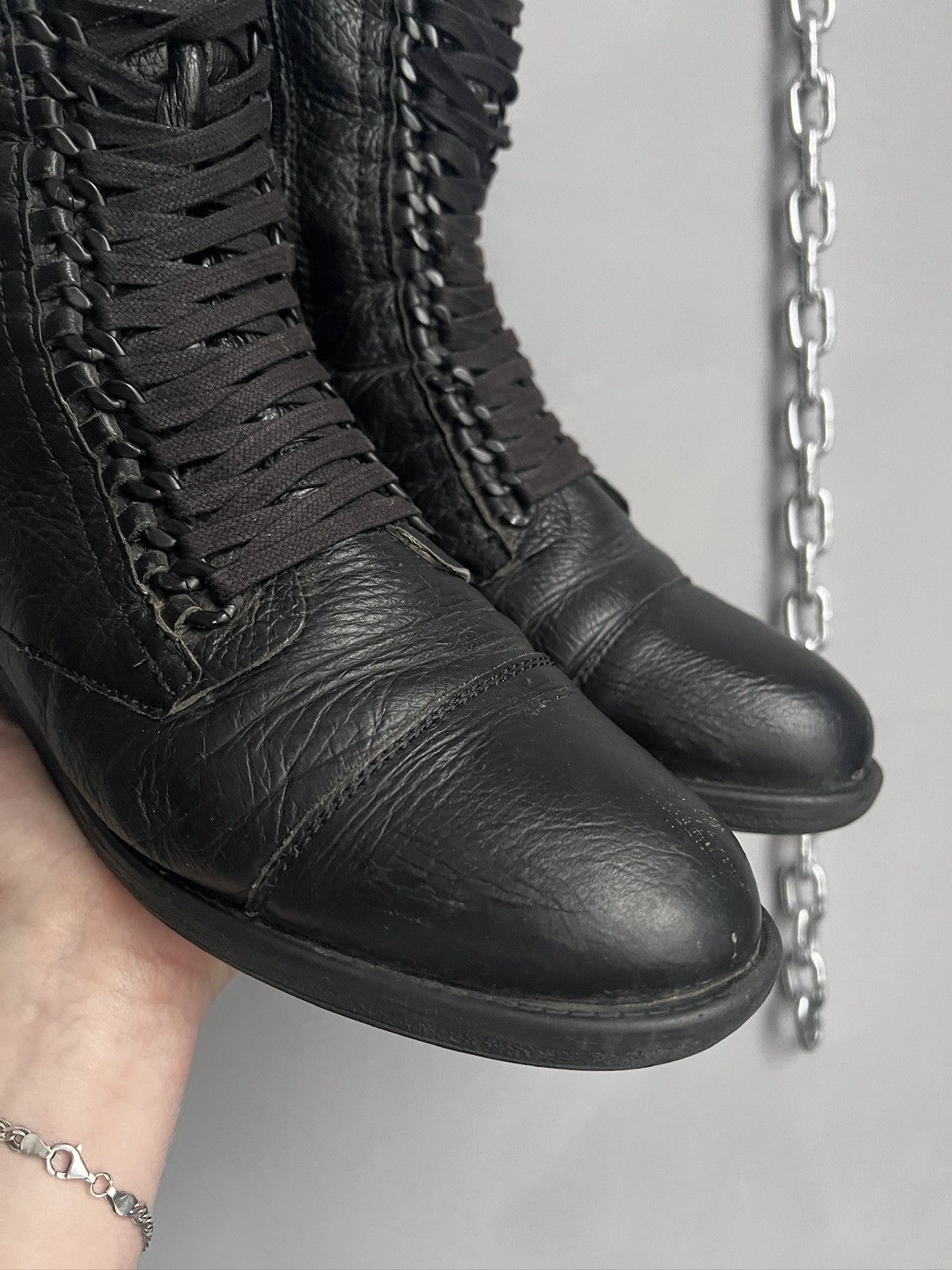 Guidi Lace combat boots 90s archive Rick Owens style avant garde Size US 8 / EU 41 - 4 Thumbnail