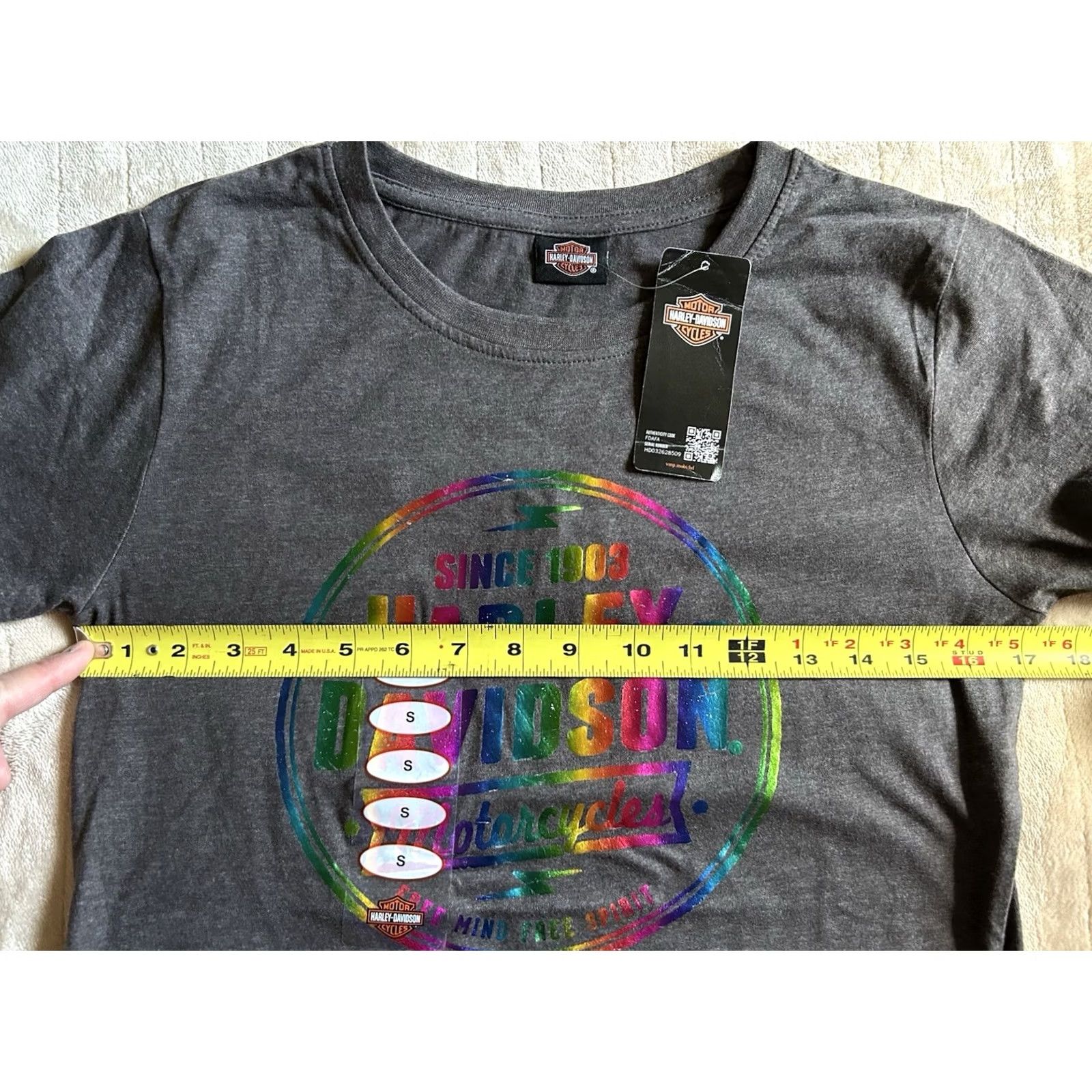 Harley Davidson Harley Davidson Women’s T-Shirt Size S Basic Short Sleeve Round Neck Multicolor Spirit Theme Biker NWT Marquee Size S / US 4 / IT 40 - 8 Thumbnail