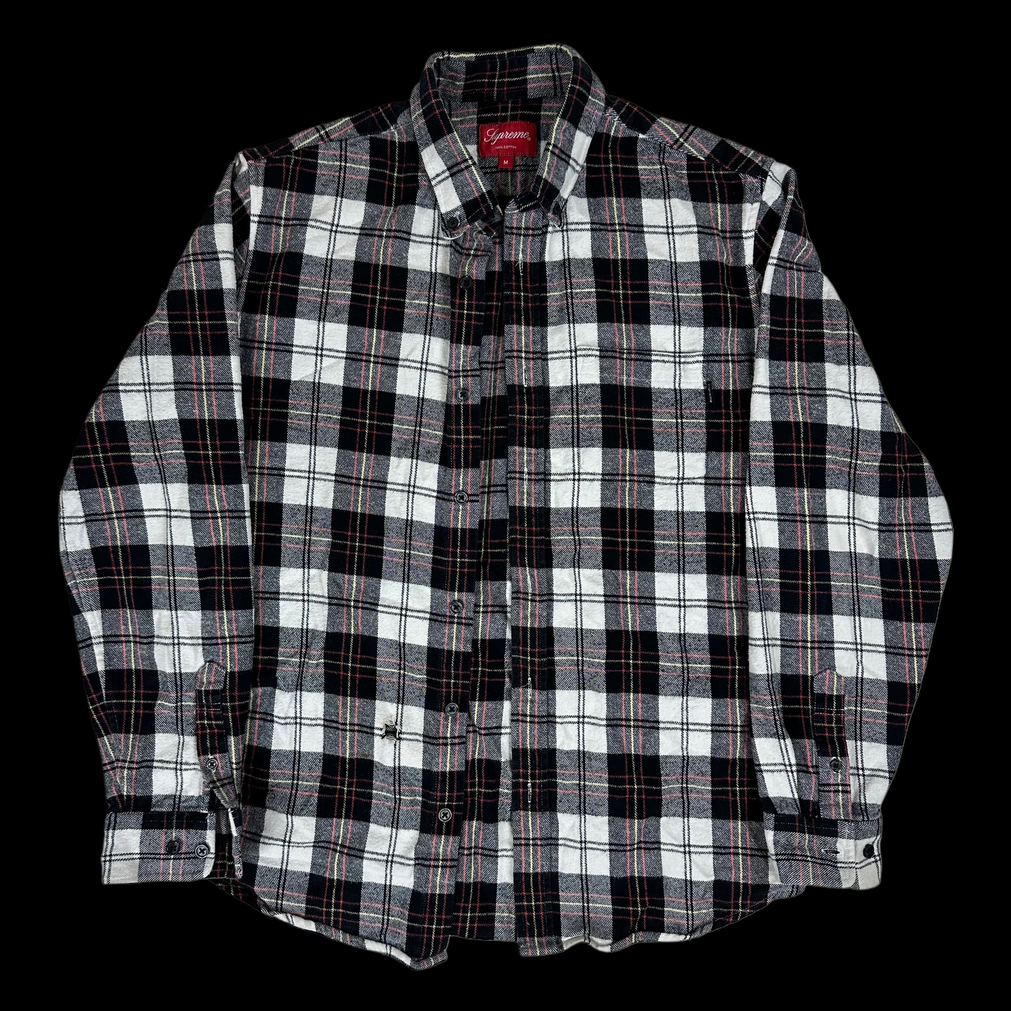 Supreme Supreme 1-800 Buffalo Plaid Flannel Shirt Black White L