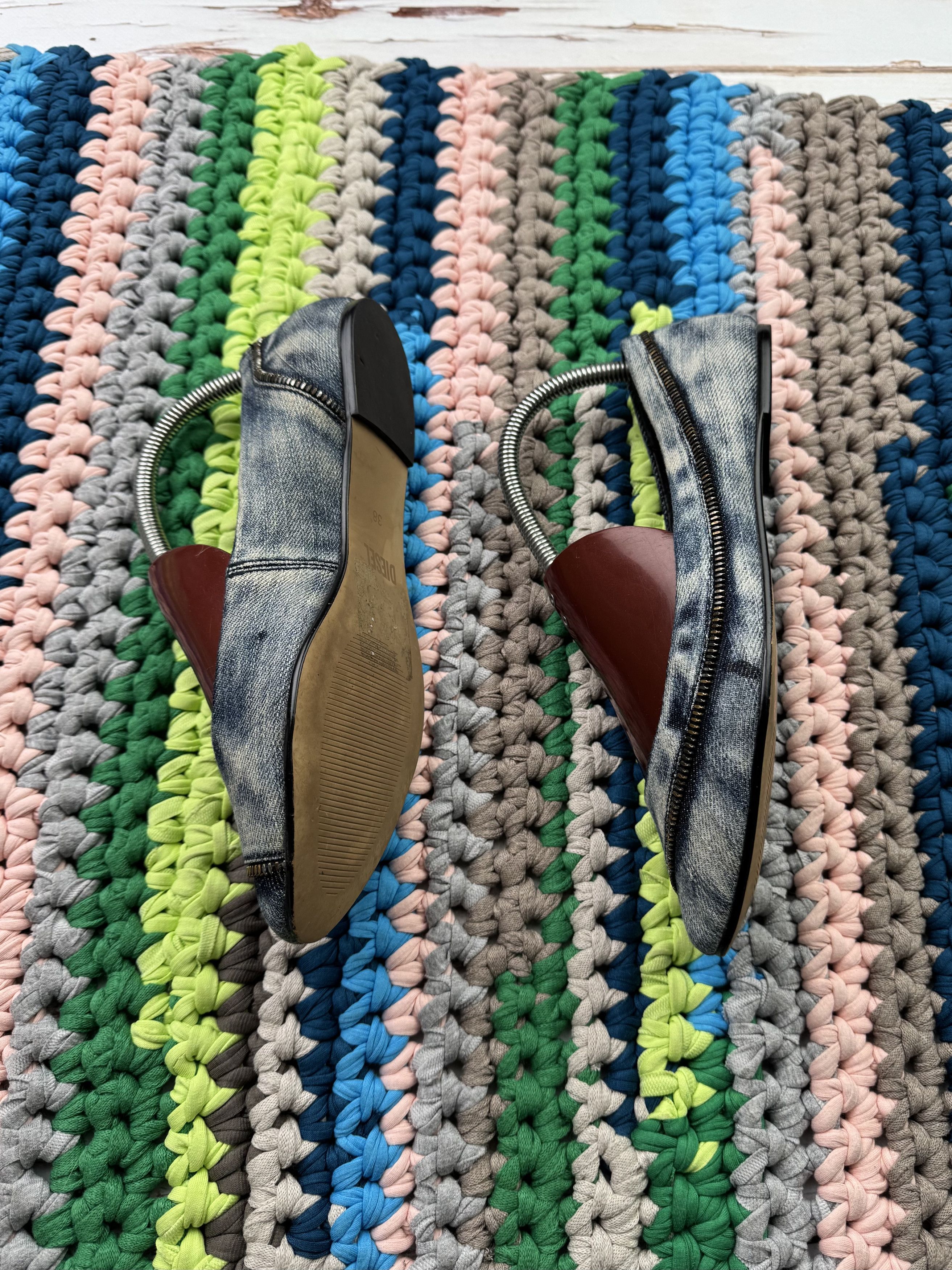 Diesel Diesel Vintage Washed Denim Ballet Flats (V280)(D10) Size US 8 / IT 38 - 4 Thumbnail