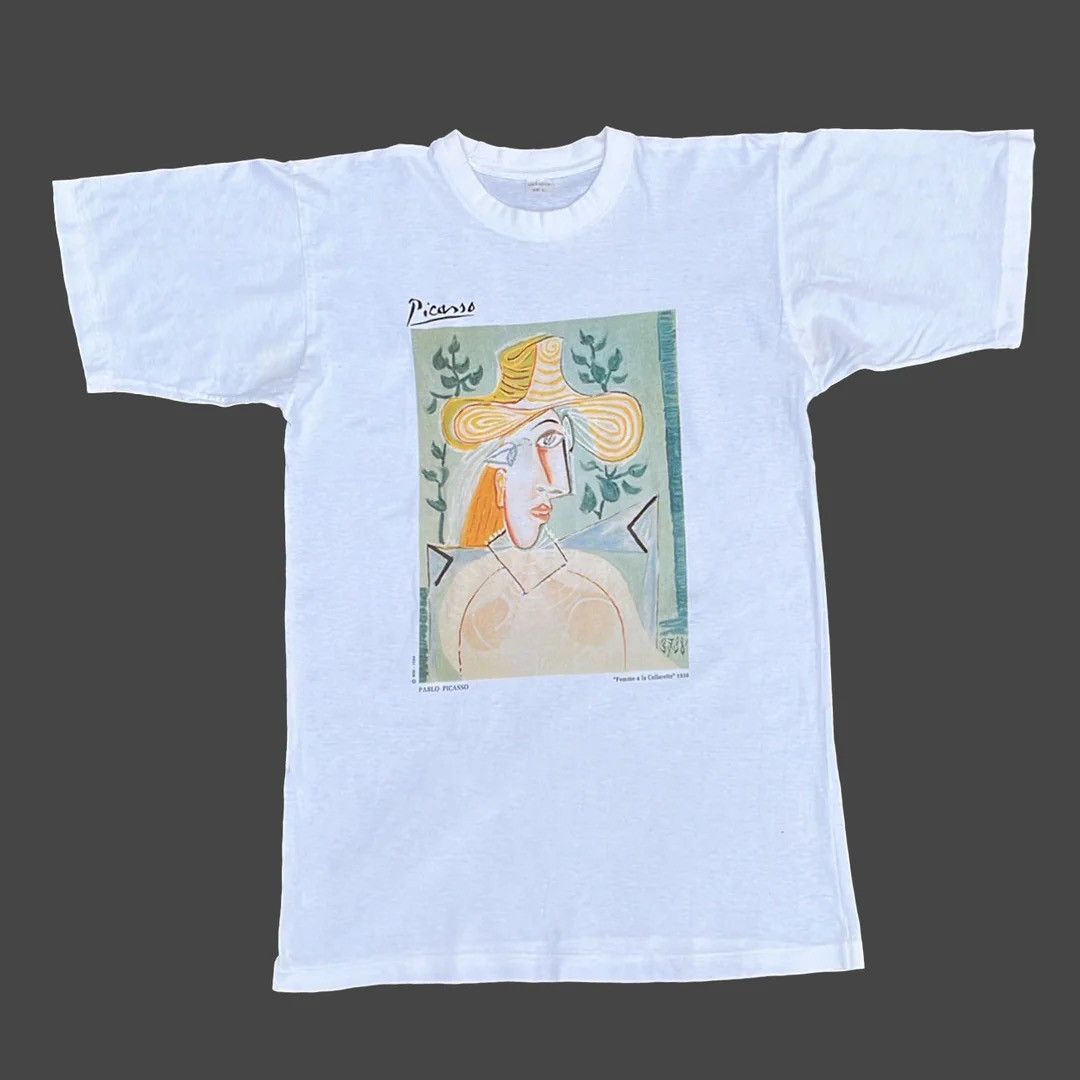 Vintage Picasso 1994 90s Vintage Art Museum Painting Rare T-Shirt Size US L / EU 52-54 / 3 - 1 Thumbnail