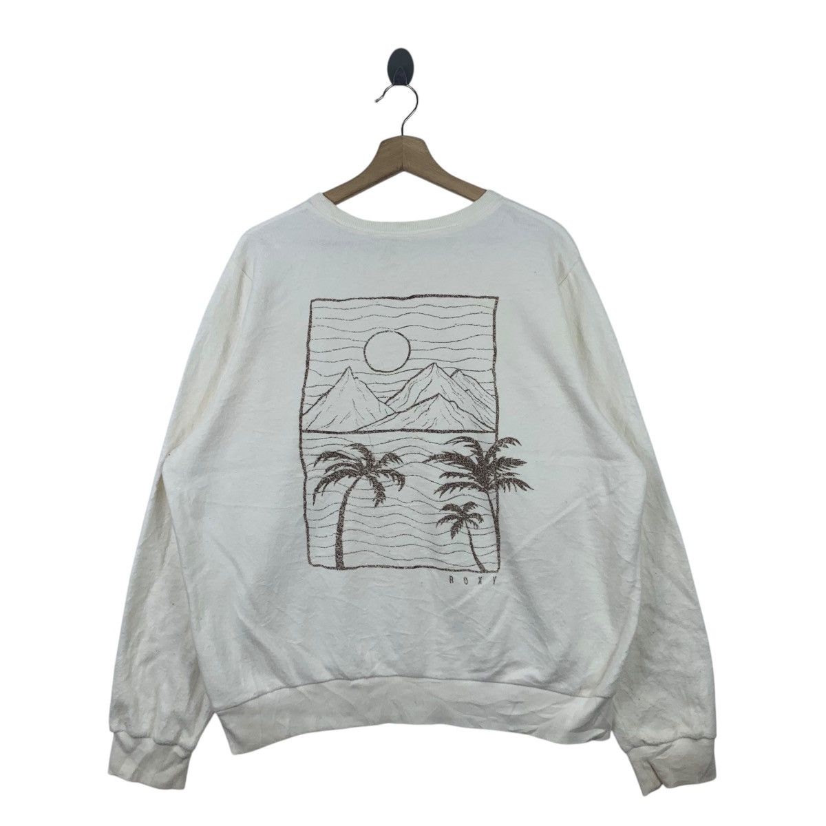 Japanese Brand ROXY Surfboard Hawaiian Big Logo Sweatshirt Pullover Jumper Size L / US 10 / IT 46 - 2 Thumbnail