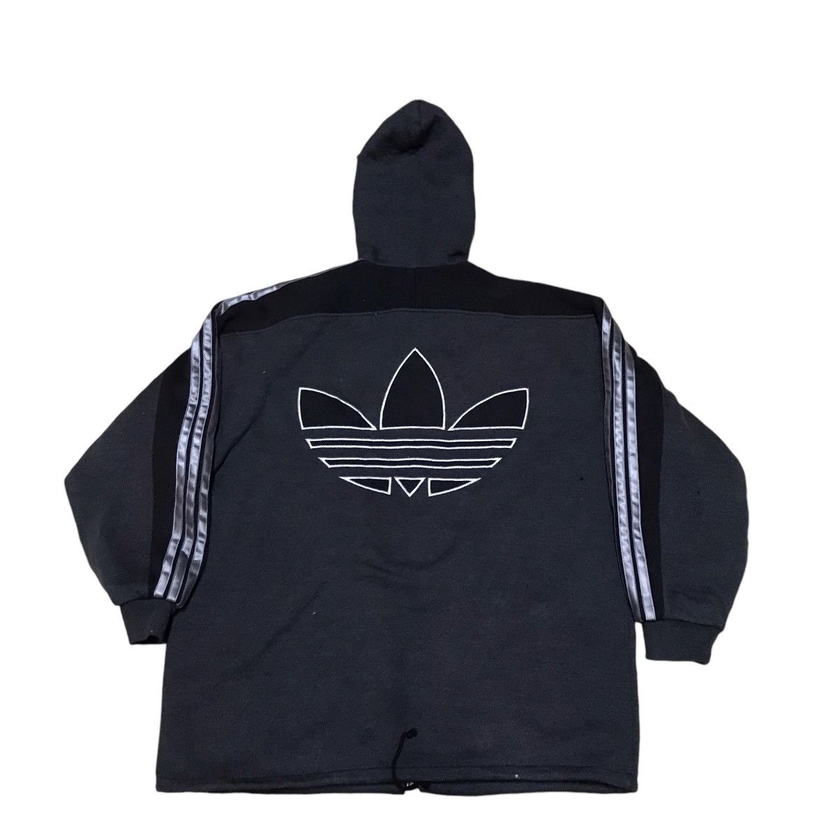 Adidas × Vintage VINTAGE 90s ADIDAS BIG LOGO THREE STRIPED HOODIE Size US L / EU 52-54 / 3 - 2 Thumbnail