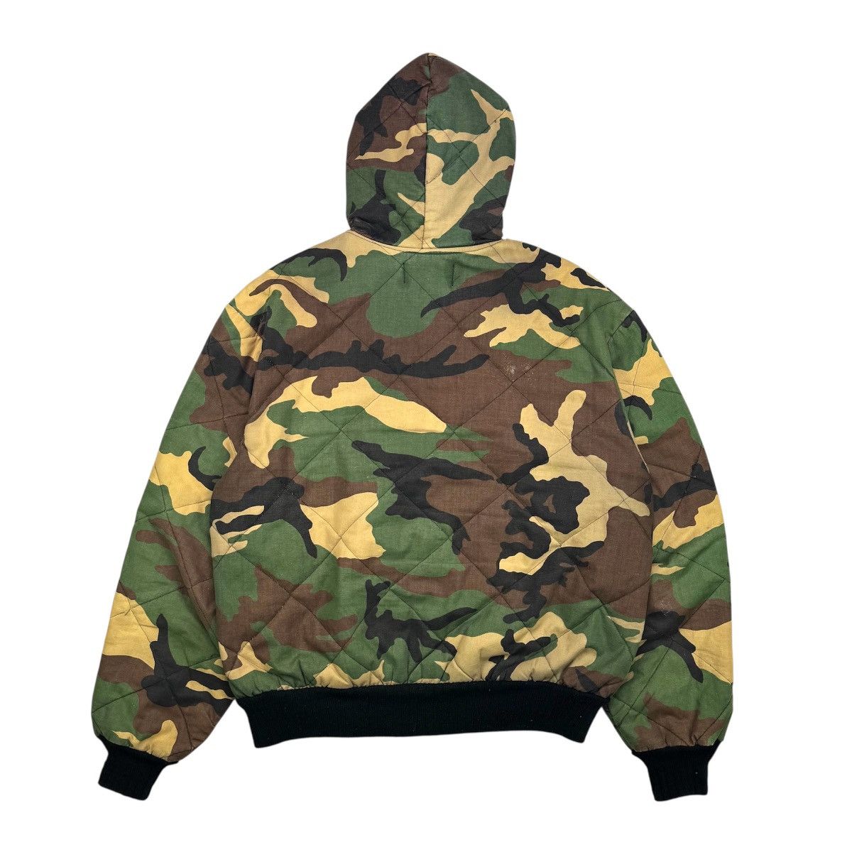 Vintage VINTAGE CAMO HOODED WORK JACKET Size US L / EU 52-54 / 3 - 3 Thumbnail