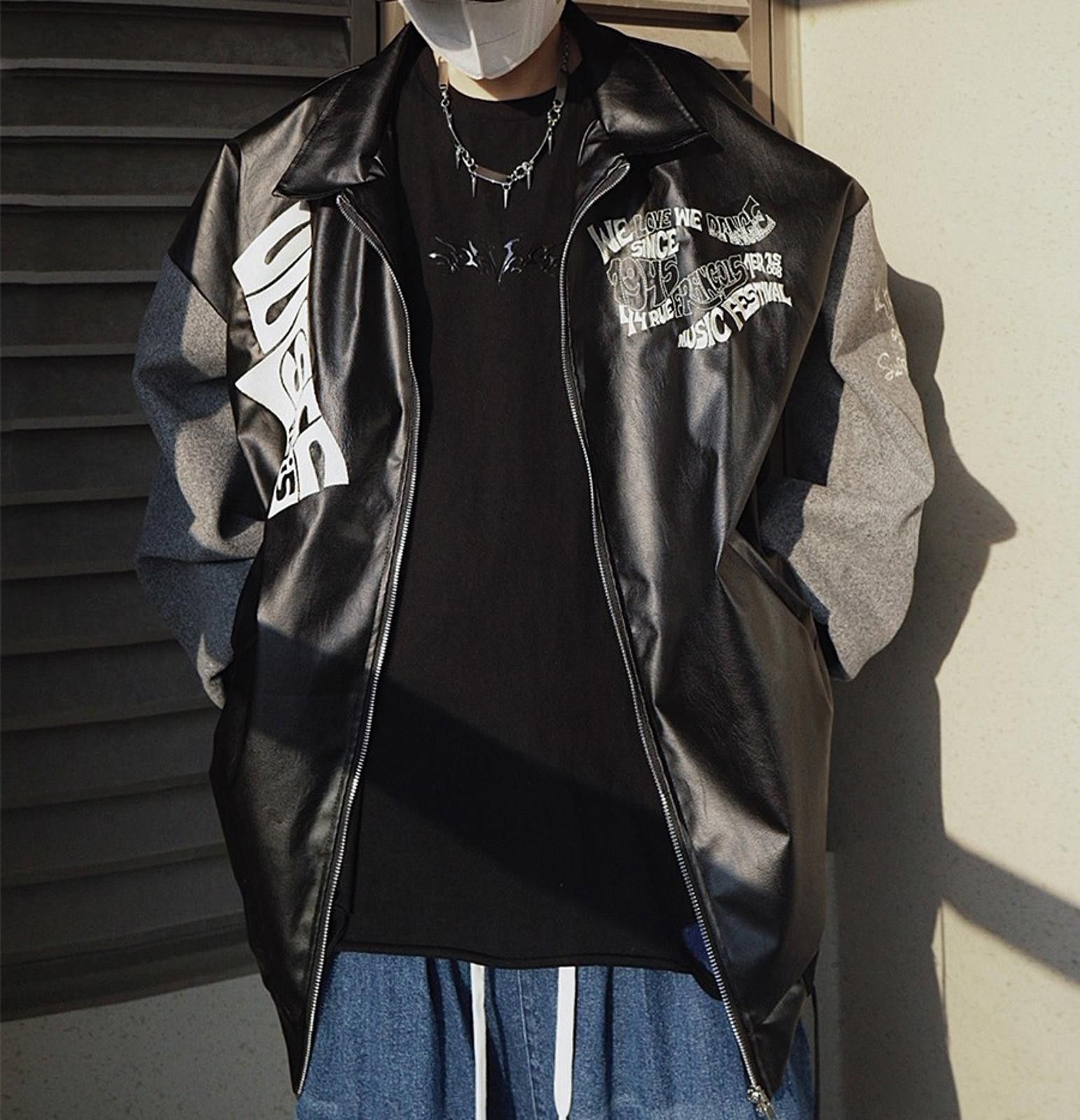 Japanese Brand Music Festival Jacket EYES PU Leather Varsity Jacket Size US M / EU 48-50 / 2 - 4 Thumbnail